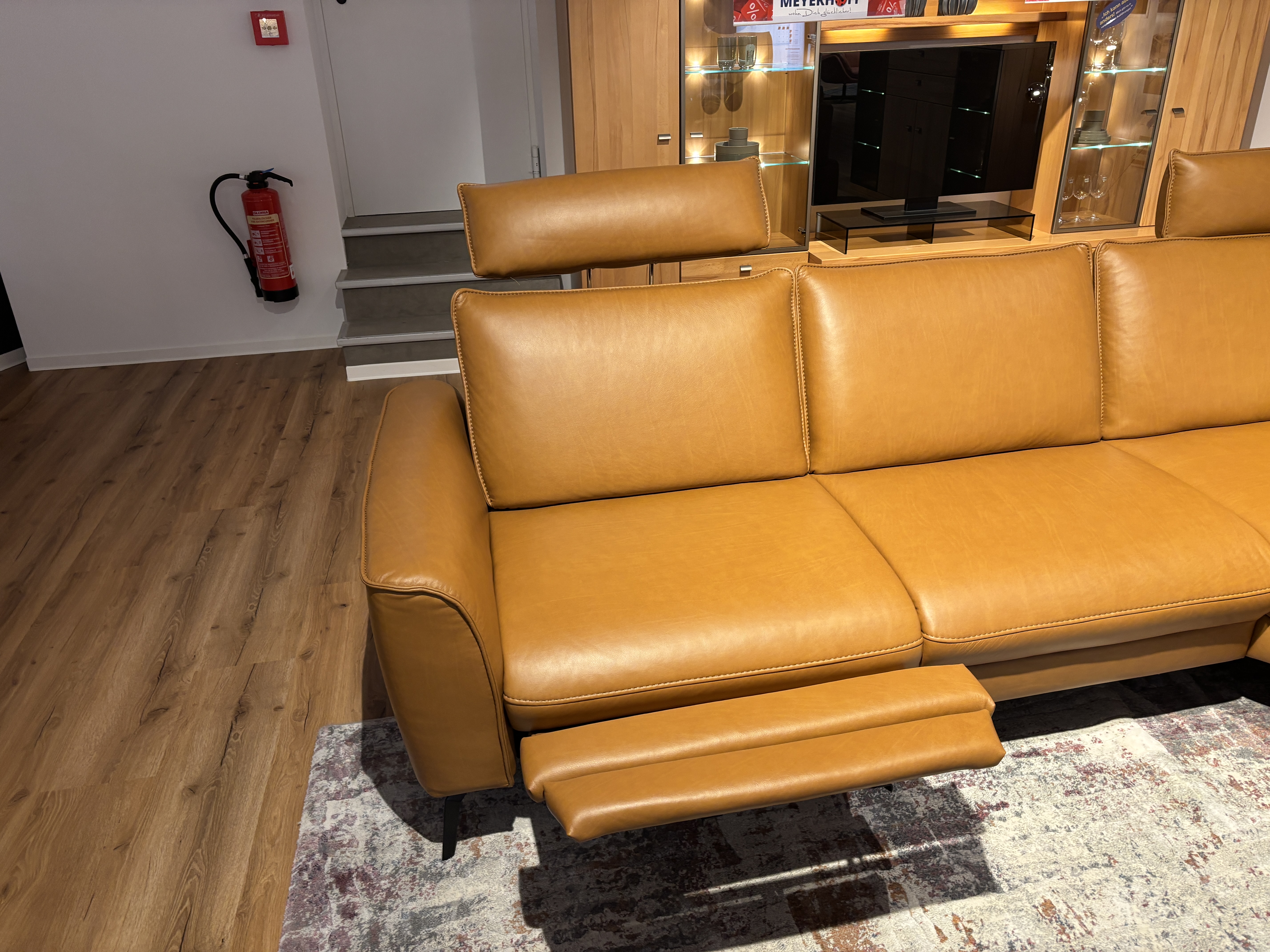 Ecksofa, Leder Texas saddle, Sitz Federkern - LS23 Dono