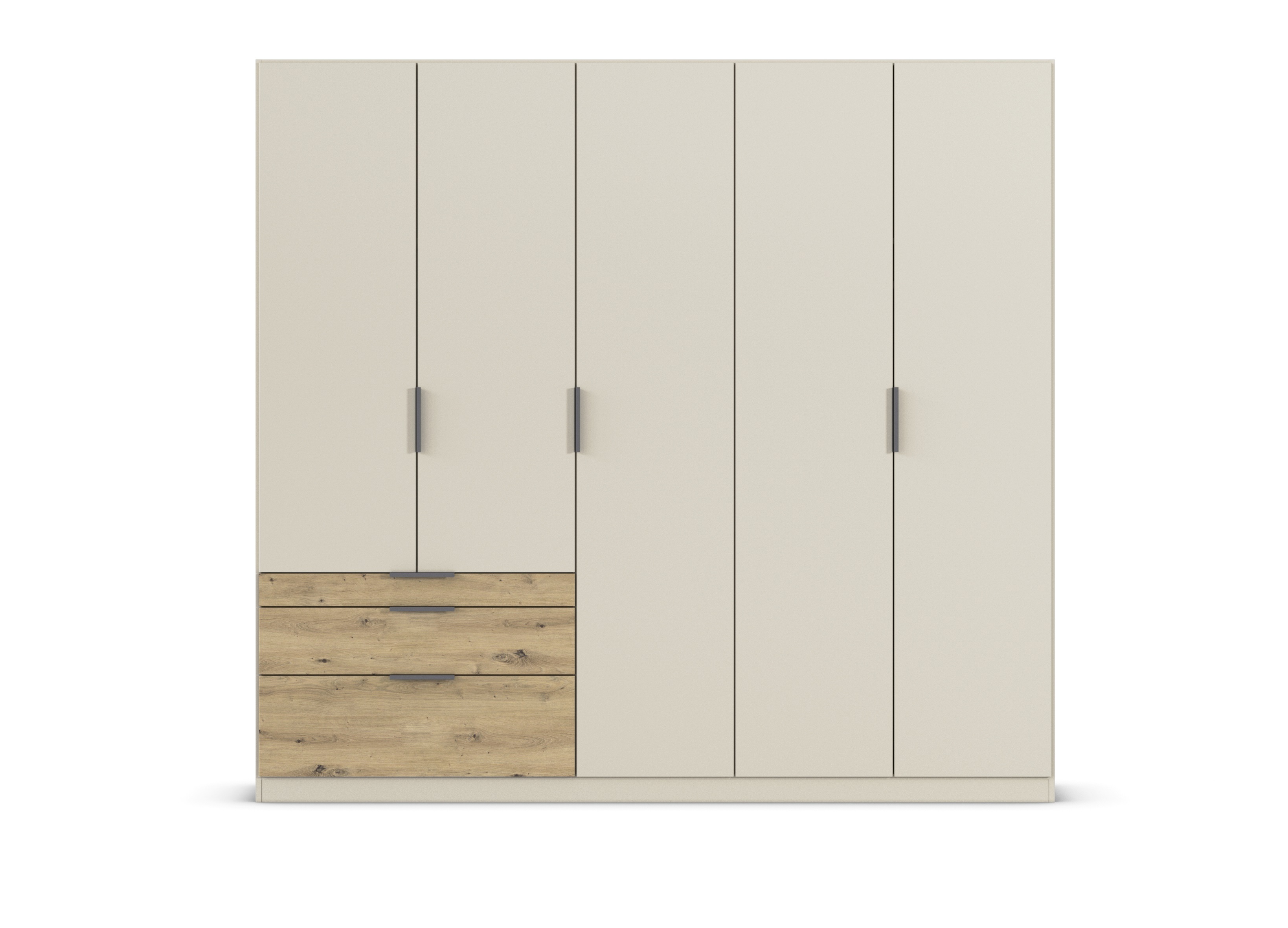 Drehtürenschrank, 5-türig, champagner - Rani