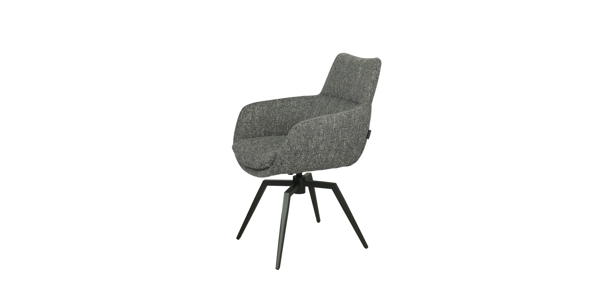 Armlehnstuhl, Stoff grau, drehbar - Maxine