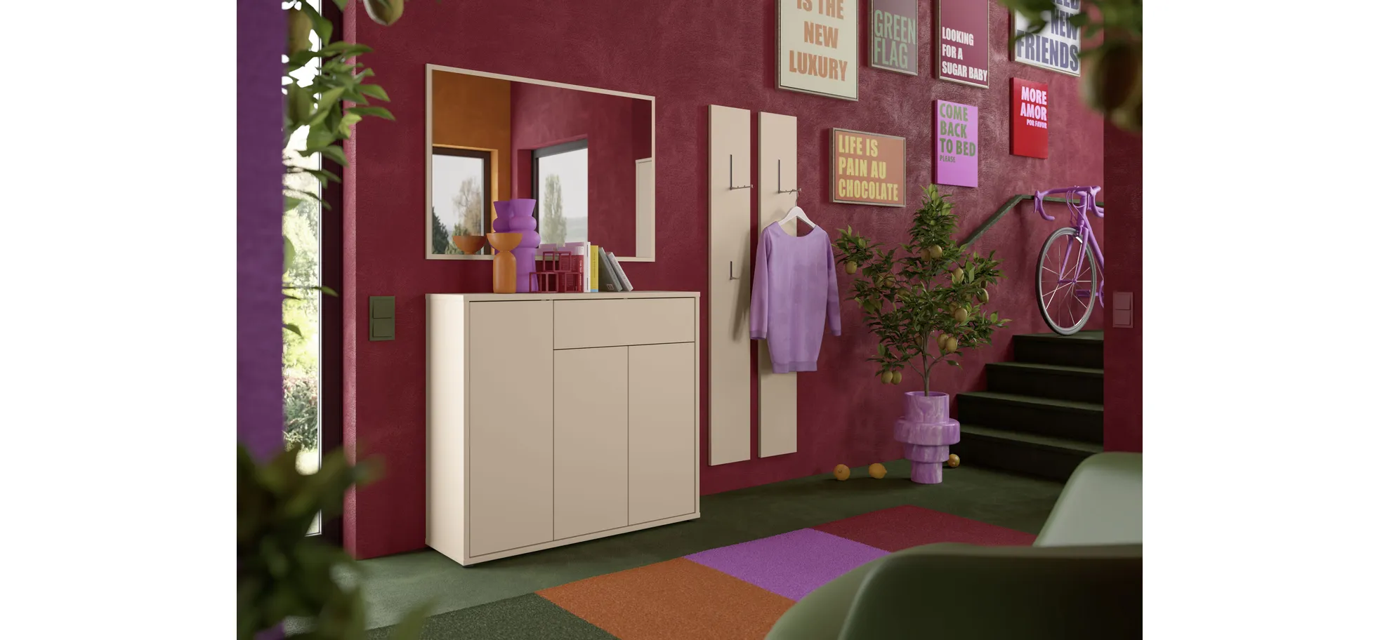 Garderobenpaneel, Dekor sand - Faid