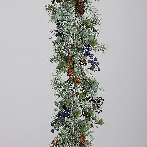 Tannen Mix Girlande - mit Zapfen und Beeren, 120 cm
