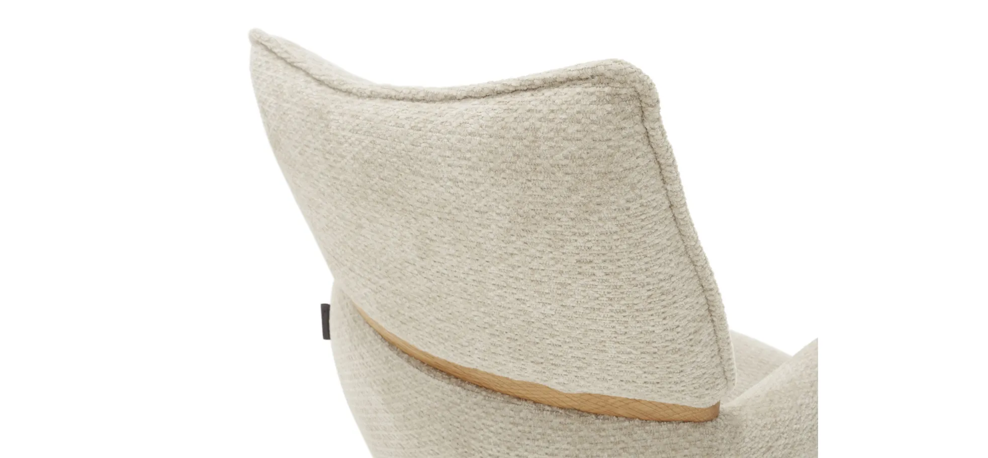 Armlehnstuhl, Bezug beige, Gestell Eiche - Marou