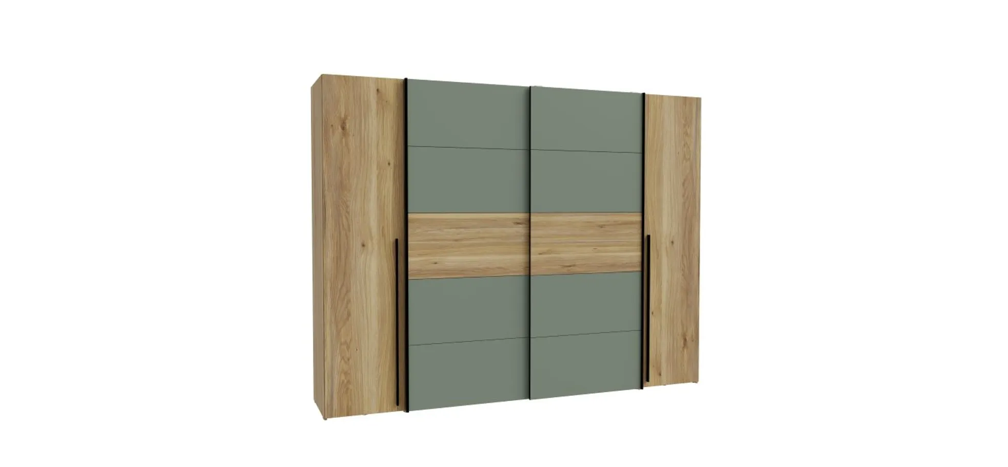 Kleiderschrank, Eiche, Salbei - Fahda