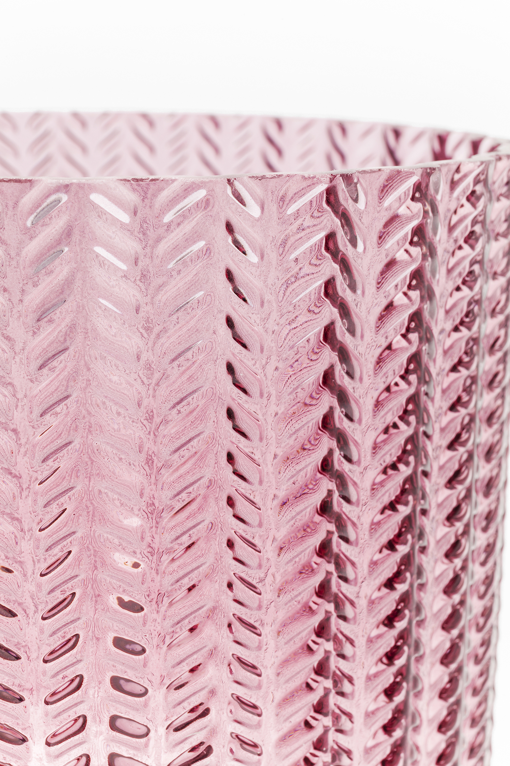 Vase Barfly Berry, Glas rosa, gold  - Flower