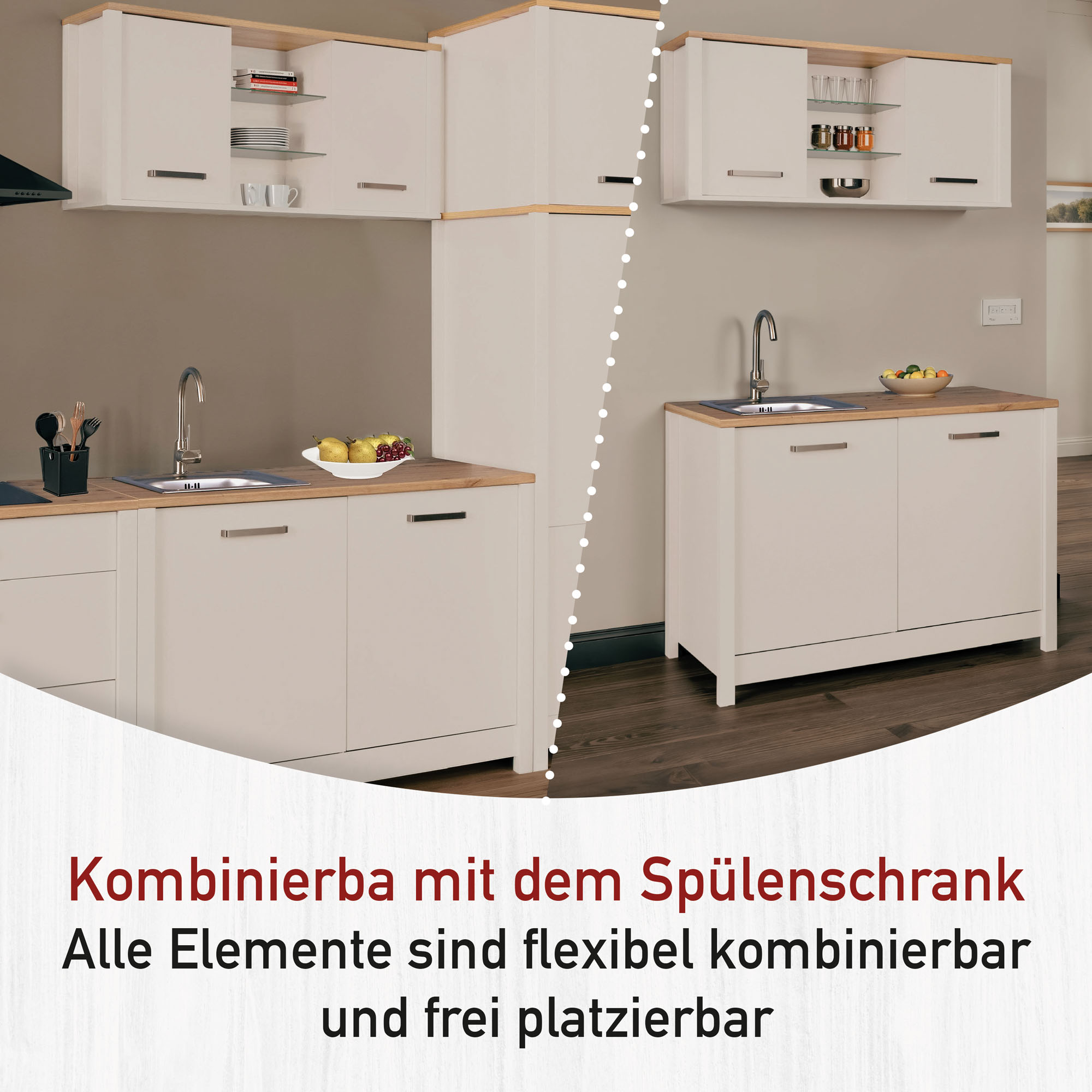 Hängeschrank, Kaschmir/Artisan Eiche - MyStyle 9004