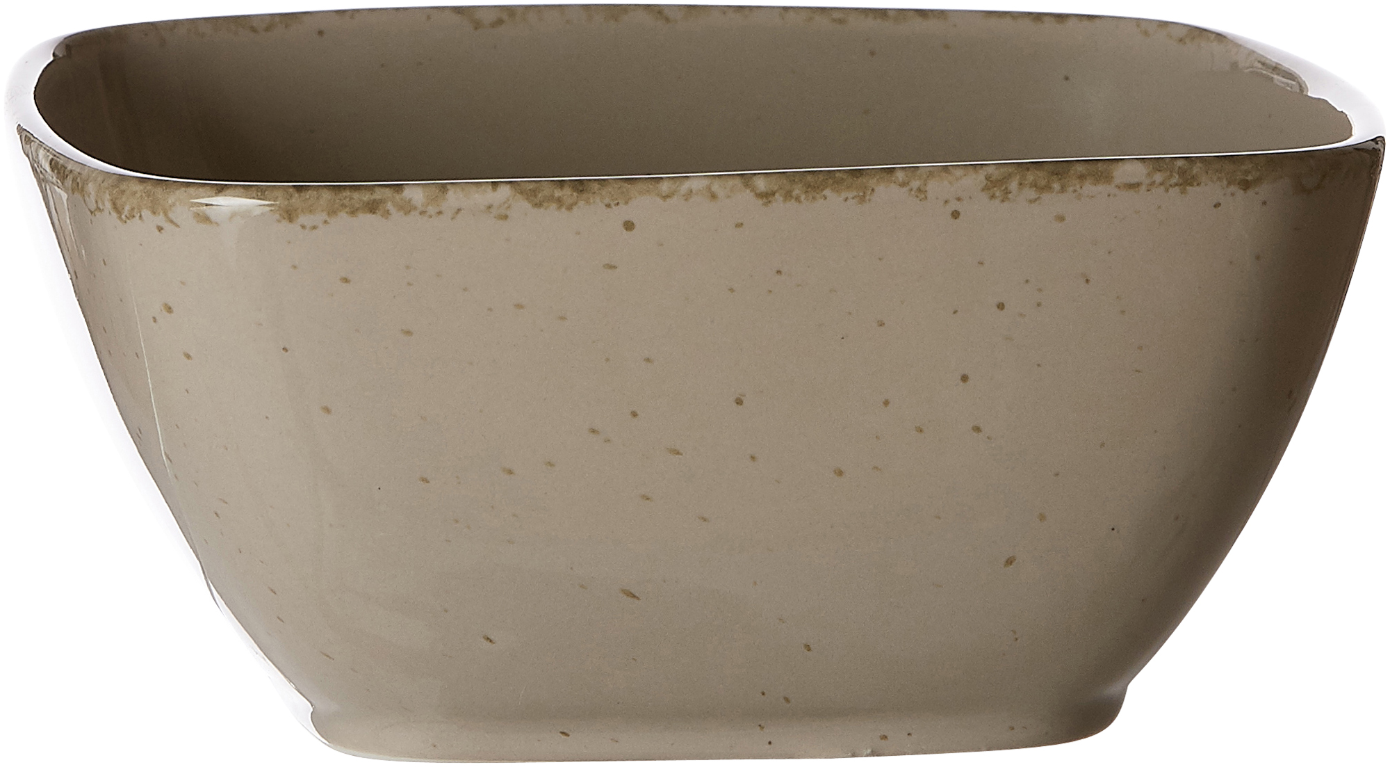 Schale Casa Grau 14 x 14 cm - Porzellan, spülmaschinenfest, quadratisch, grau