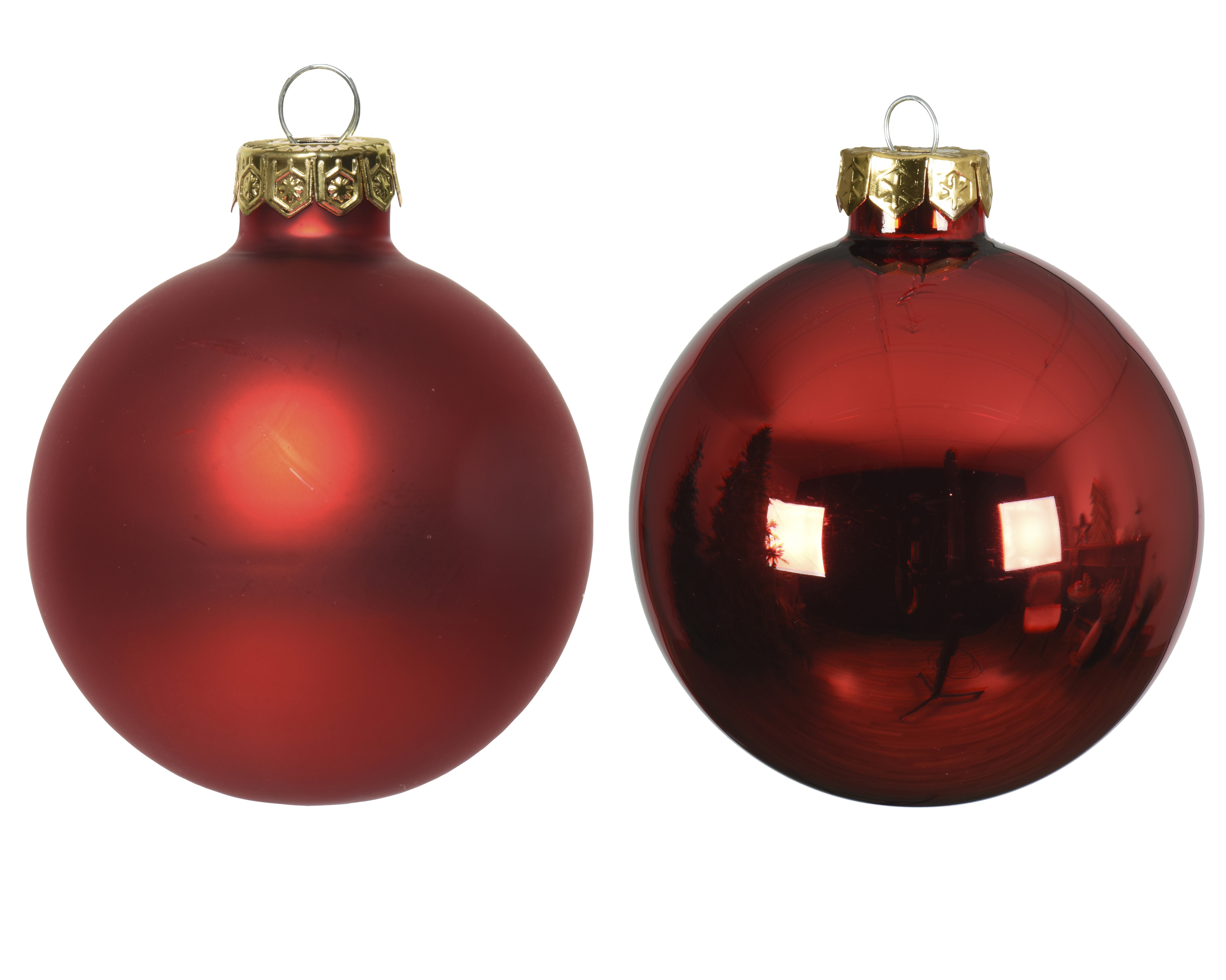 Kugelset 20-er - weihnachtsrot, Glas, Ø6cm