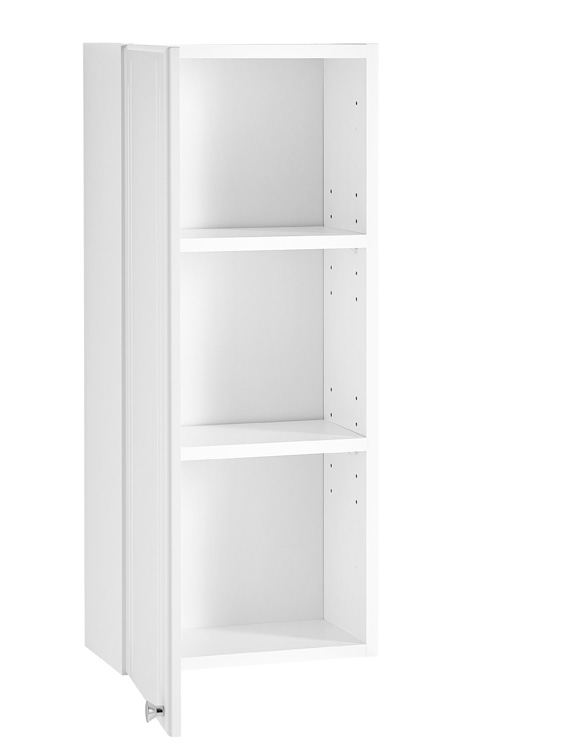 Wandschrank, weiß HG, 1 Tür, 2 Böden - QUICKSET - 955