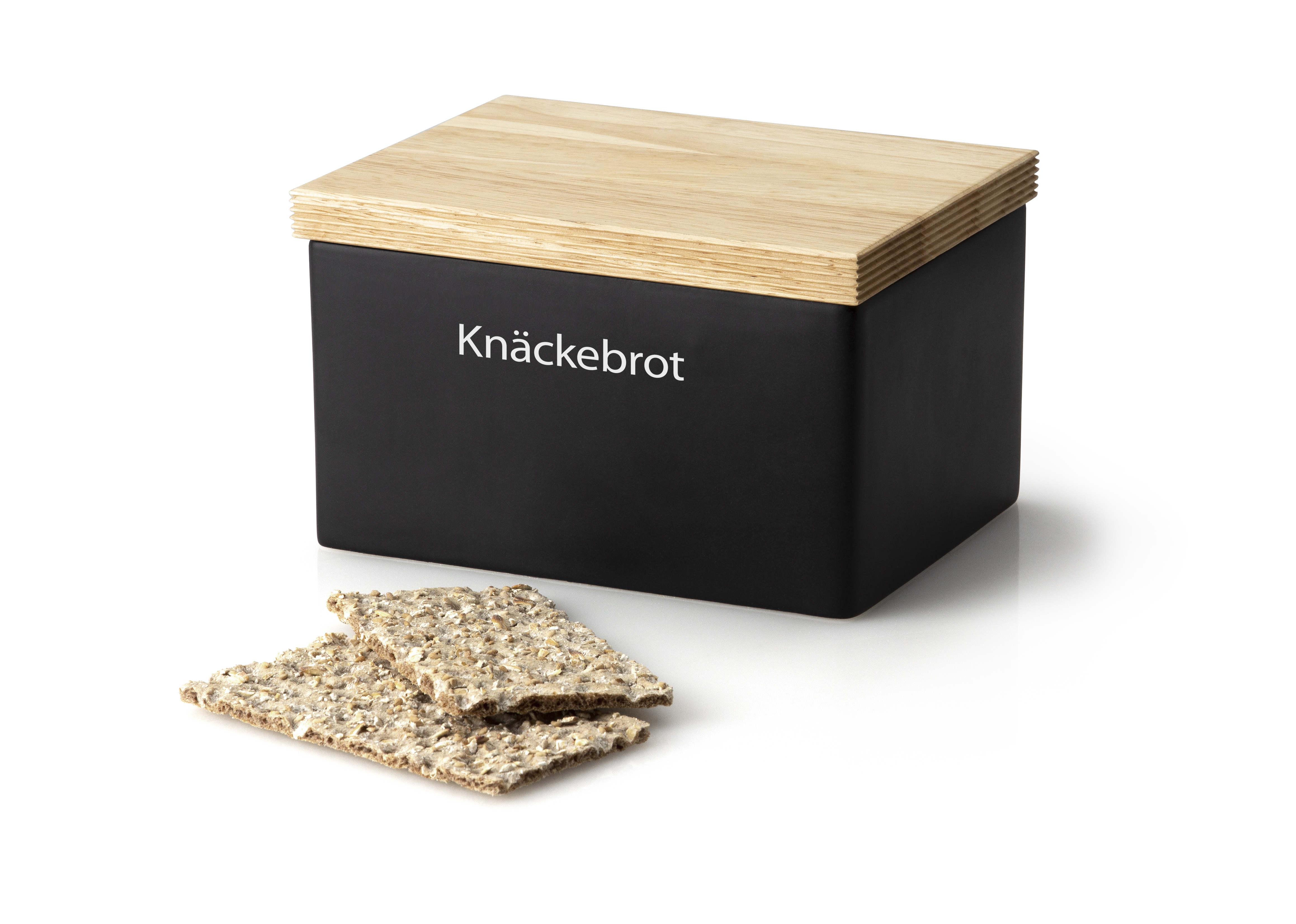 Vorratsdose Keramik schwarz - 17,5x13,5x11cm