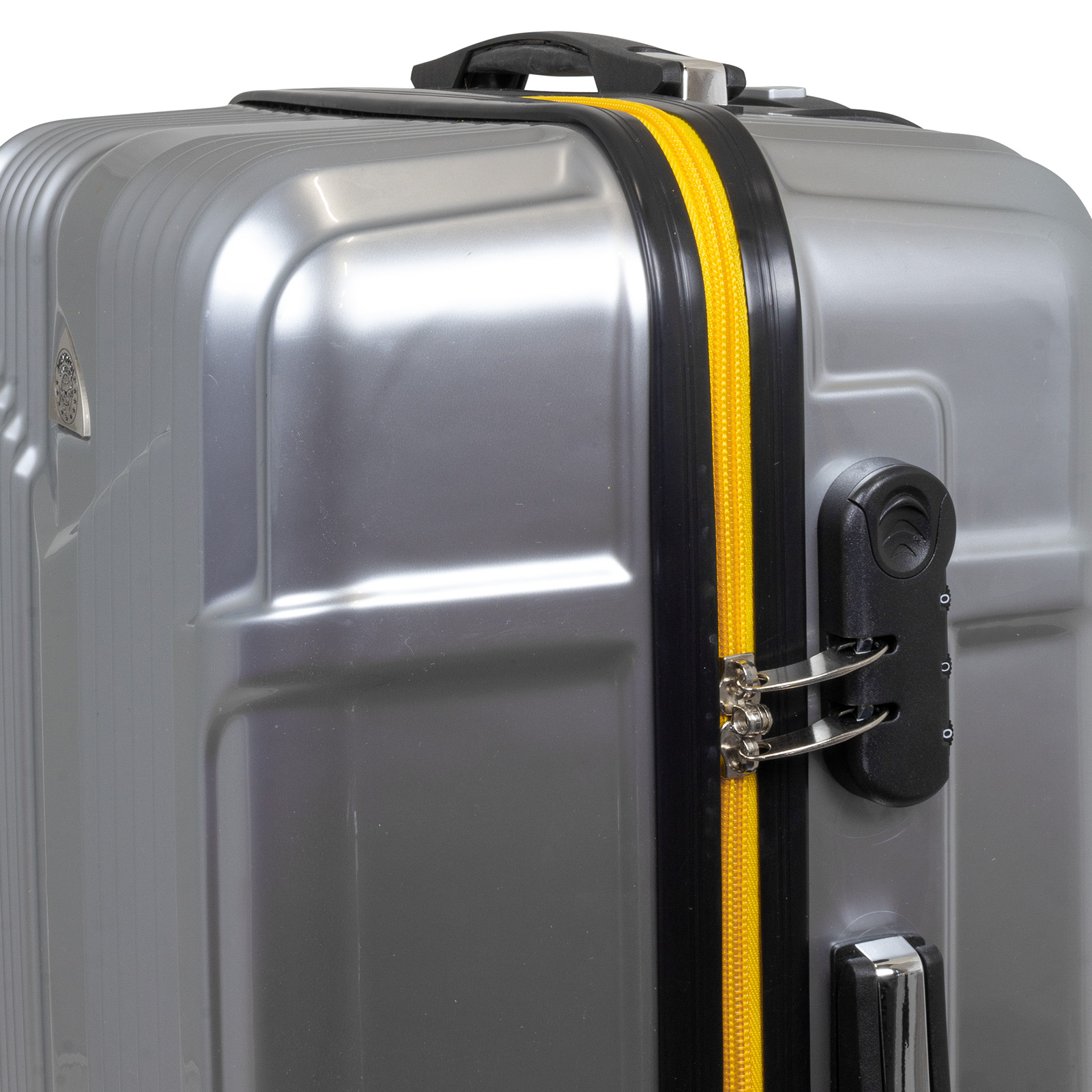 Koffer Daytona, groß - ca. 78x50x28cm, Doppelräder, silber