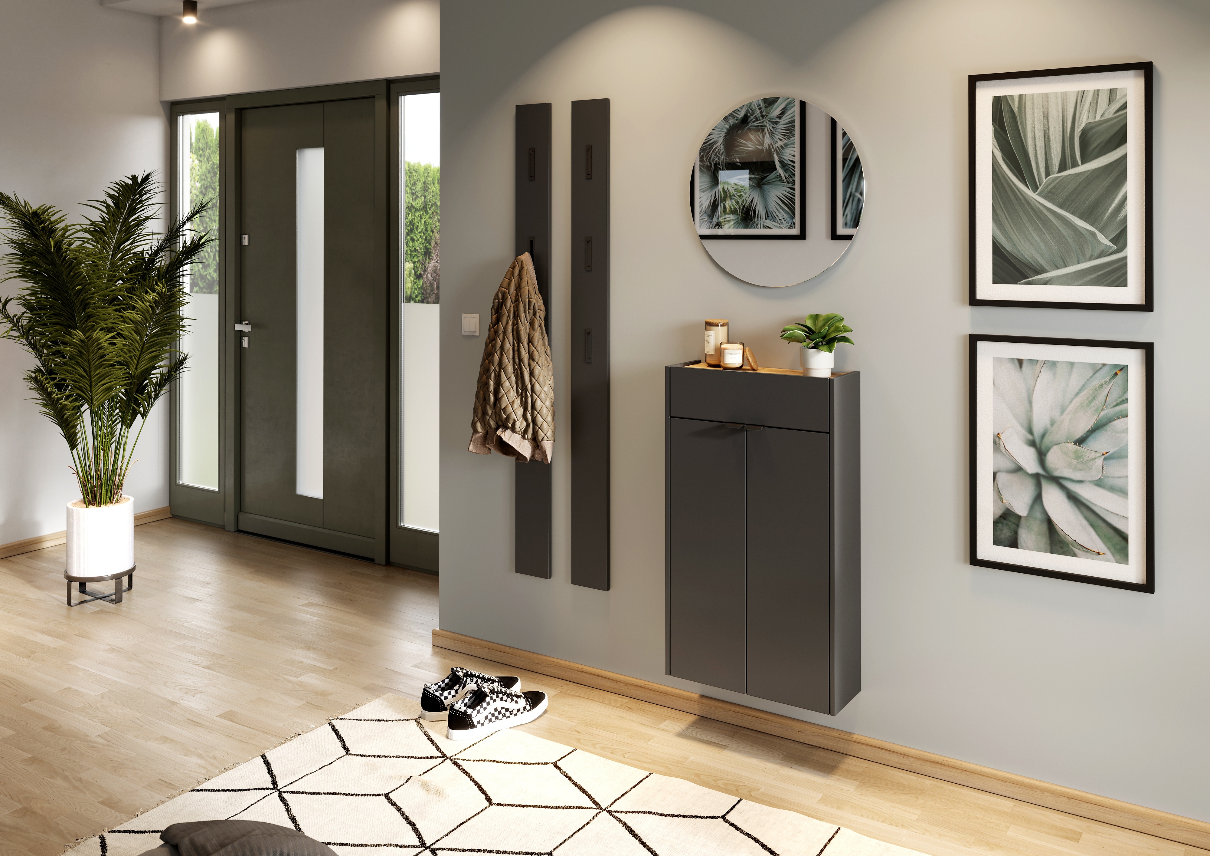 Mehrzweckschrank 2-türig, graphit - MYTREND 364