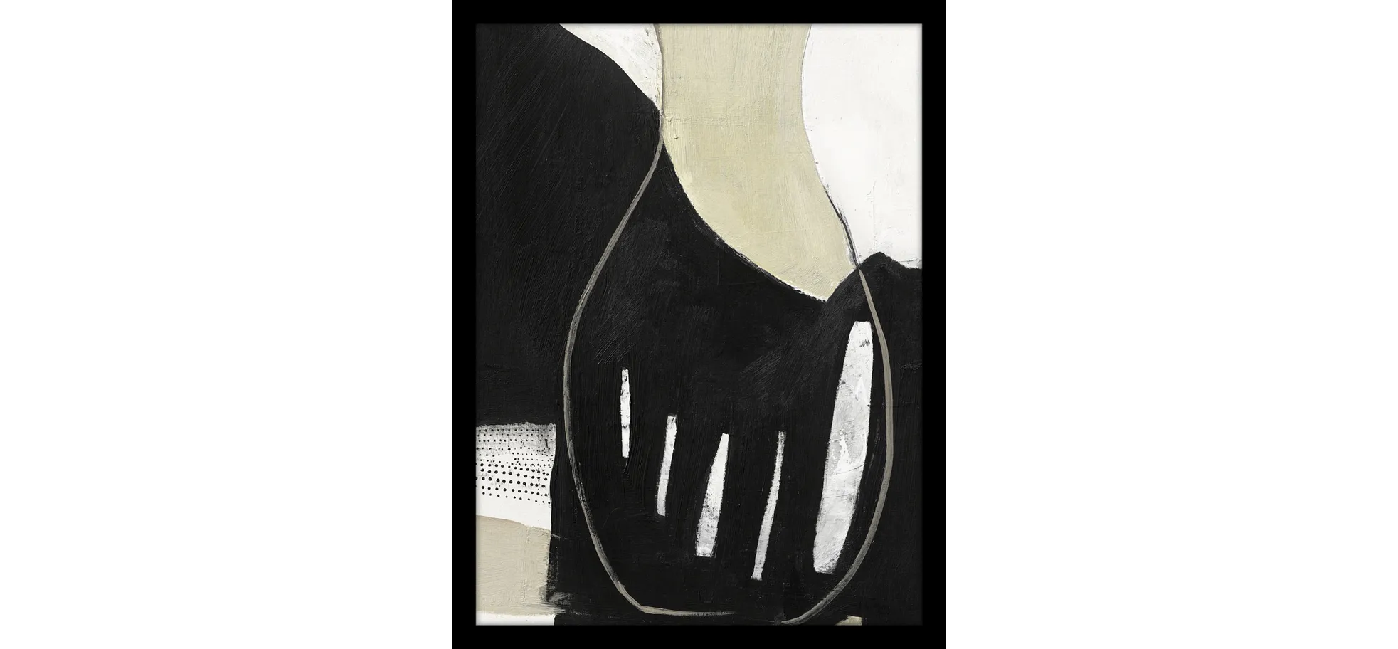 Gerahmter Digitaldruck - BHT ca. 30x40x2 cm, Schwarz