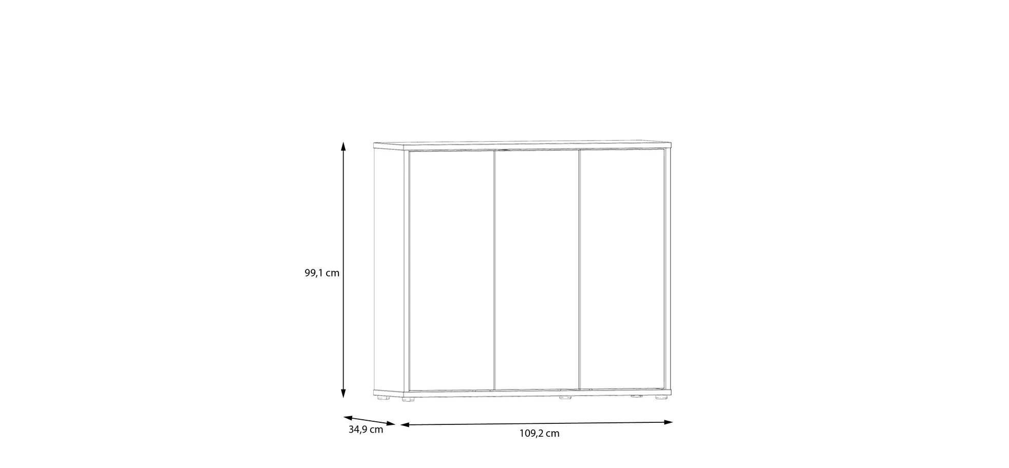 Schuhschrank, Artisan Oak, 3 Türen - Faid
