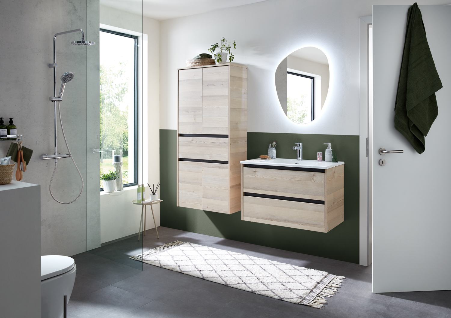 Waschtischunterschrank, Pinie, 2 Auszüge - QUICKSET - 393