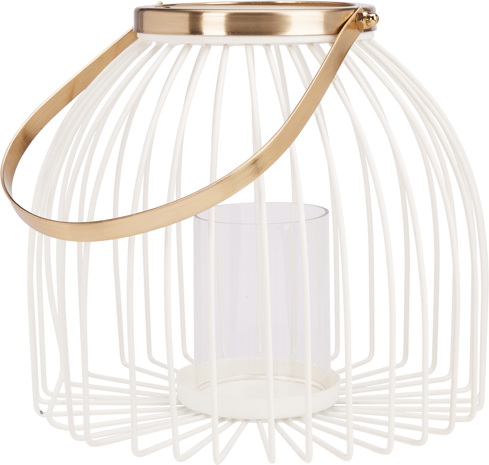 Laterne 19,5cm - eisendraht weiß