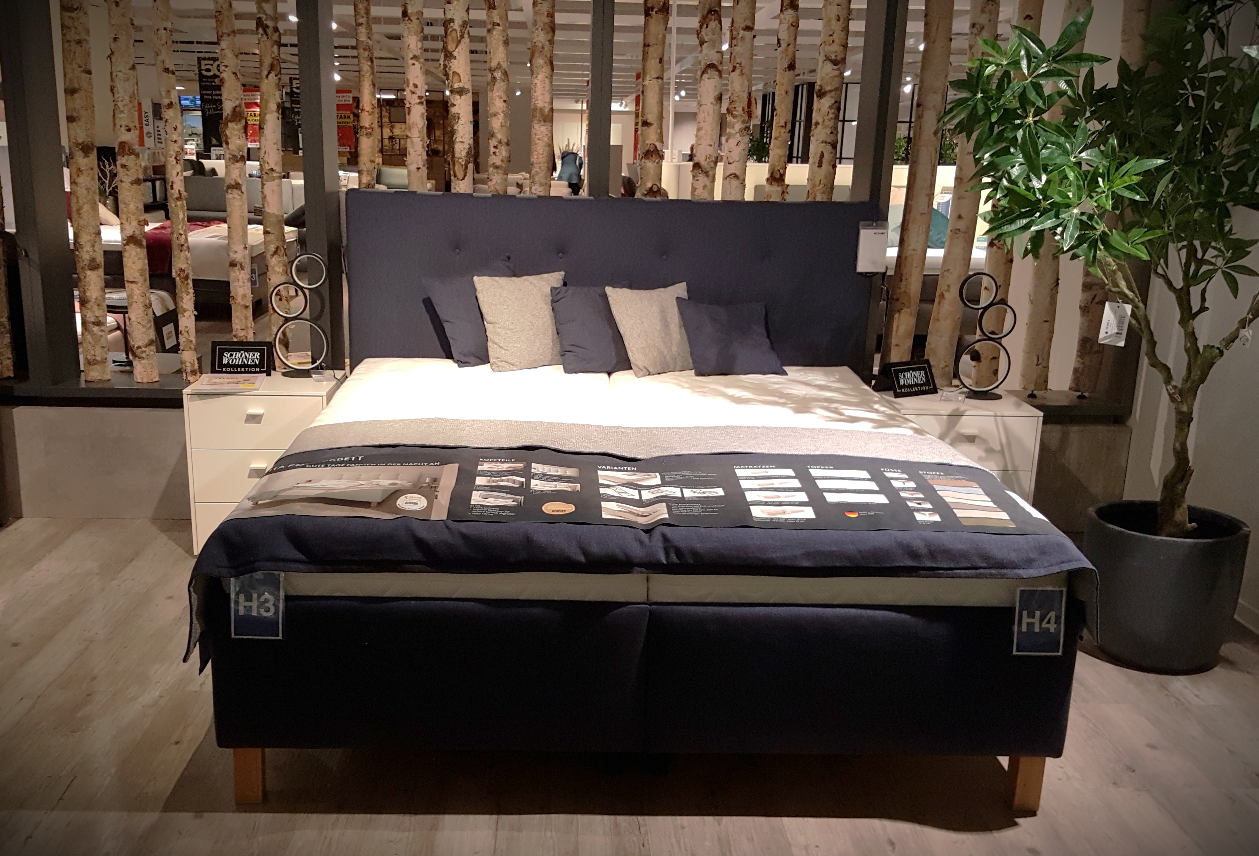 Polsterbett, Härtegrad 3+4, 90x200 cm - SW Vita Polsterbett