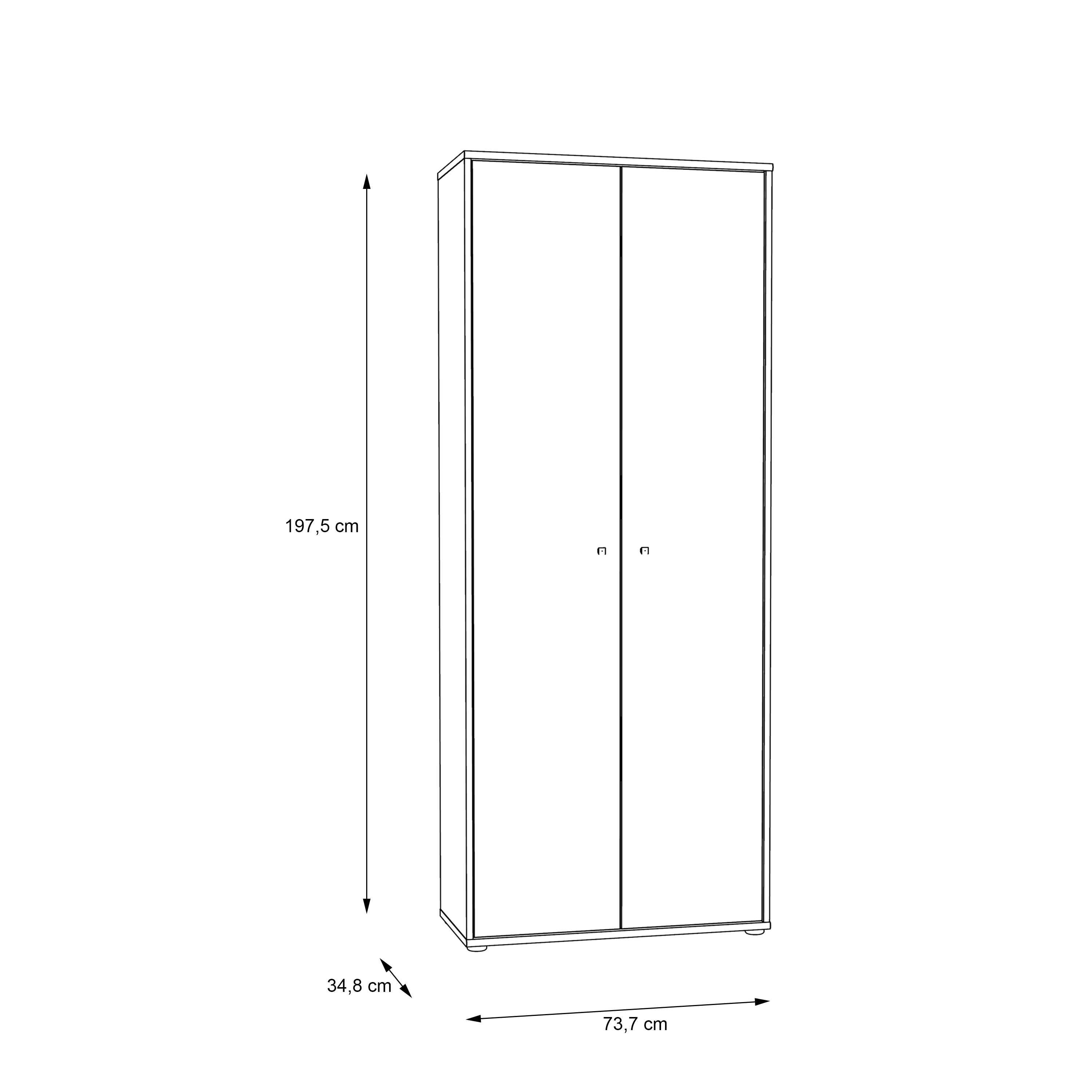 Schrank, Artisan Eiche - Faik