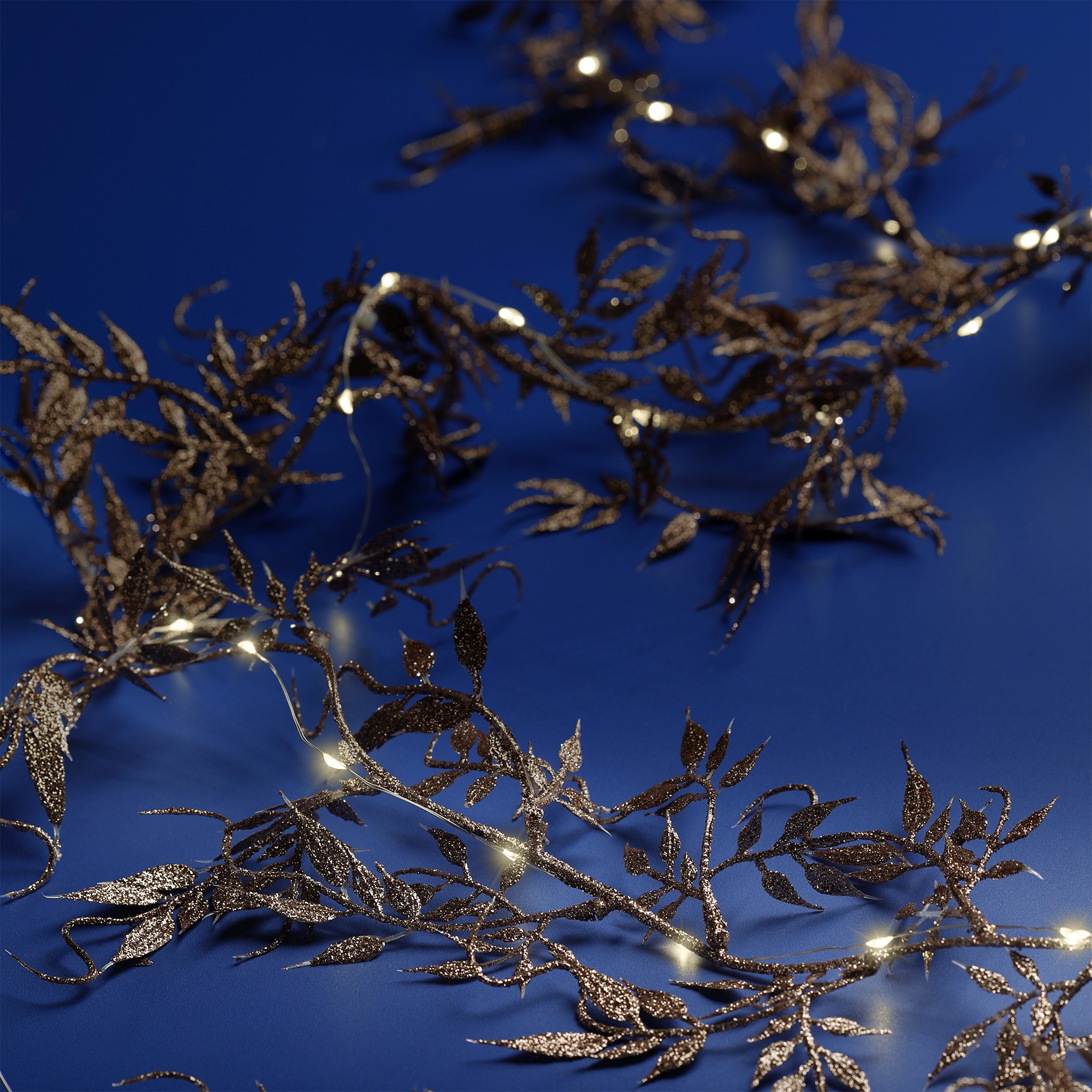 LED Deco Strang - silber/warmes weiss, PVC, 150cm-30L