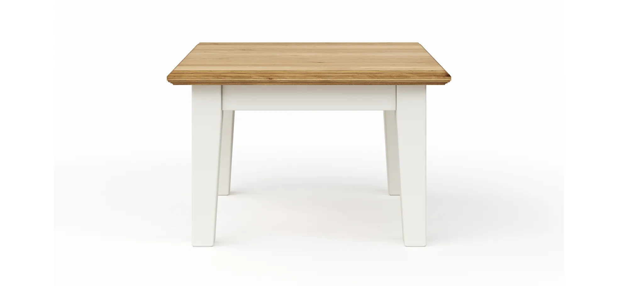 Beistelltisch, weiß lackiert teilmassiv - Louisiana