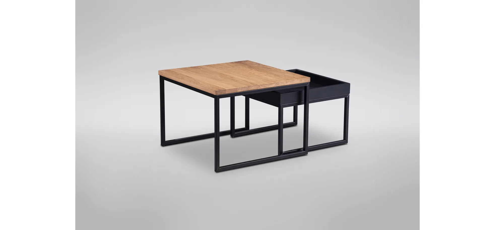 Couchtisch, Kernbuche massiv schwarz - Mirja