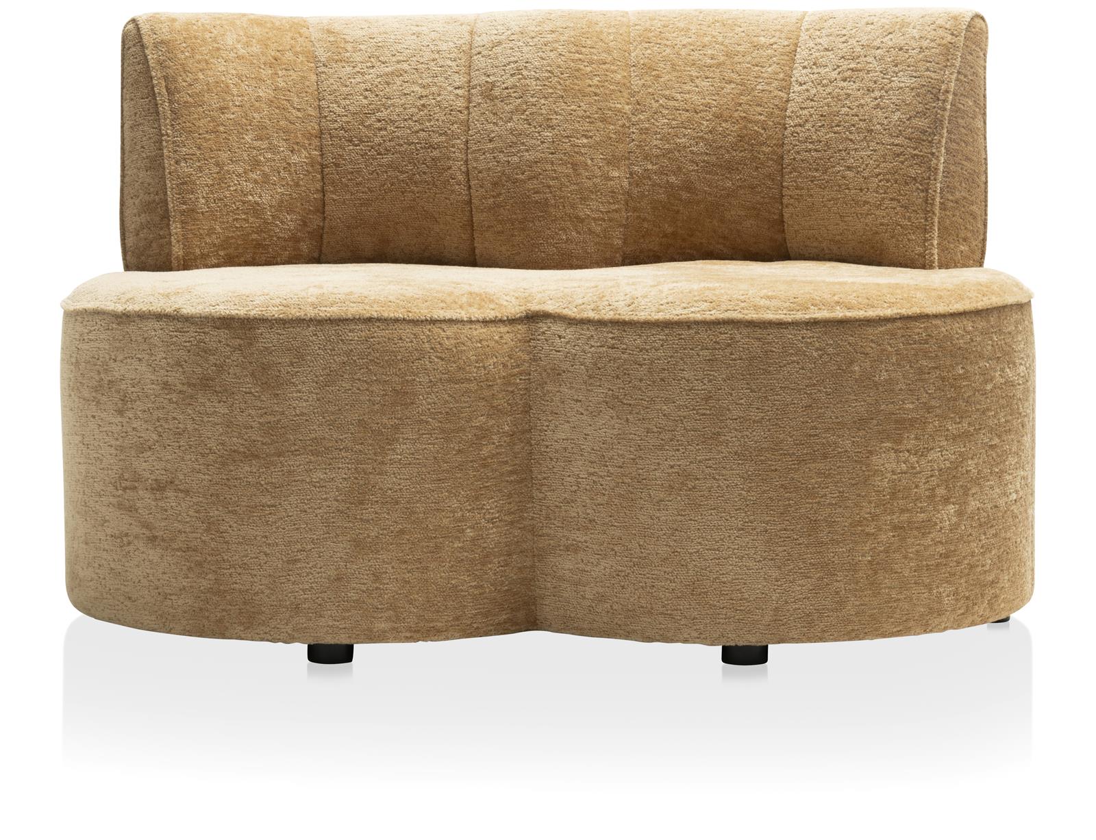Sofa, 2 Sitzer, Ockergelb, inkl. Hocker - Coco Maison - Roan