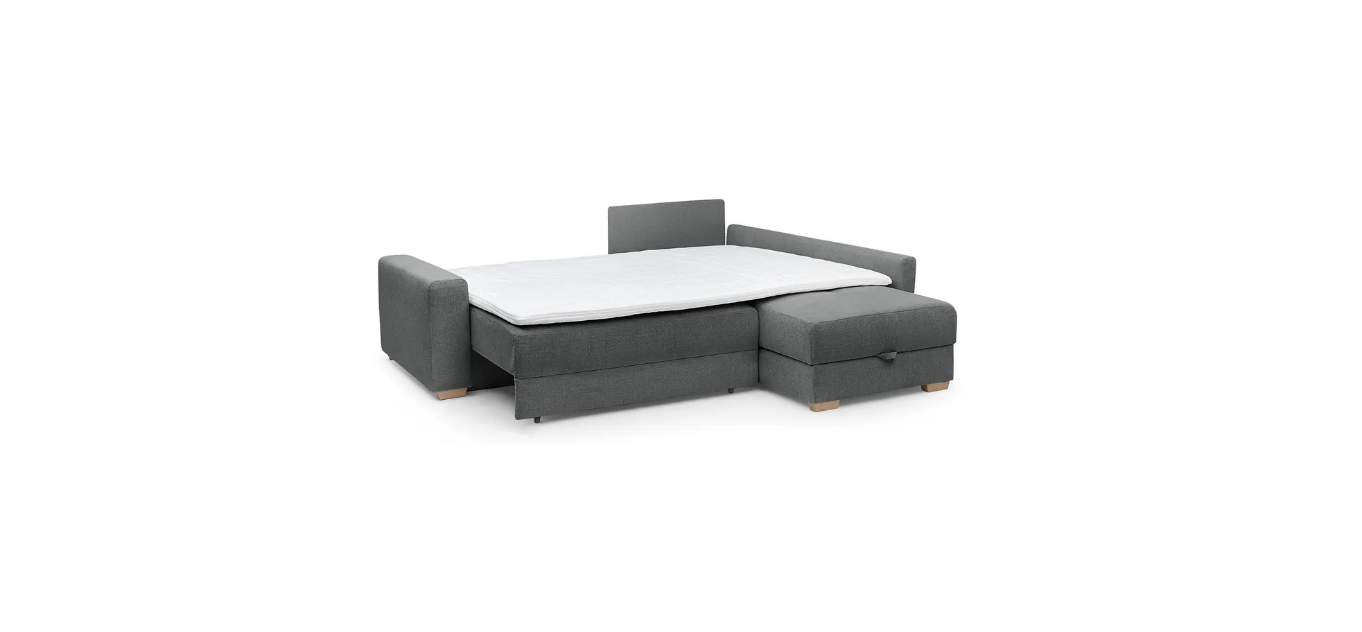 Ecksofa, Stoff Chenille dunkelgrau - Jyte