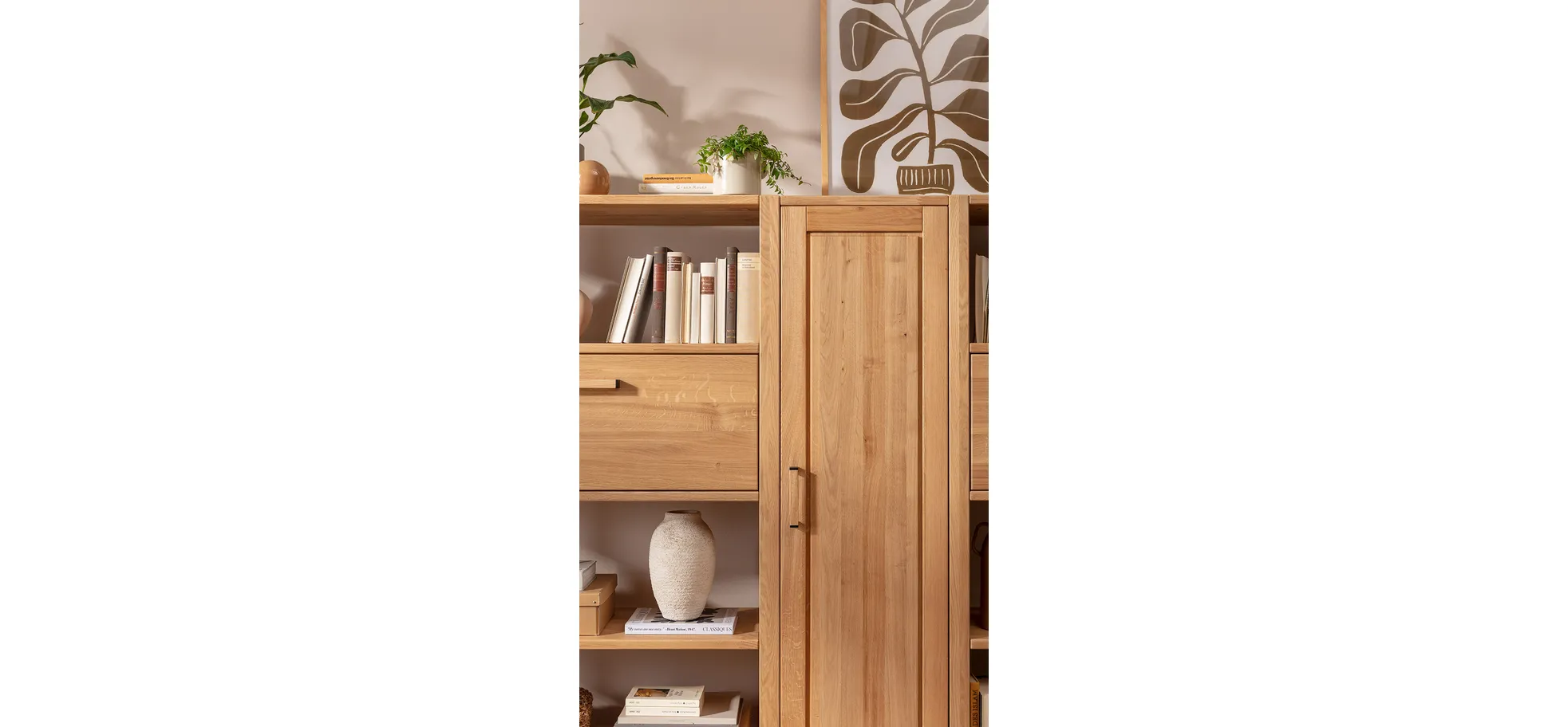 Highboard, Eiche massiv, legno geölt - Elara