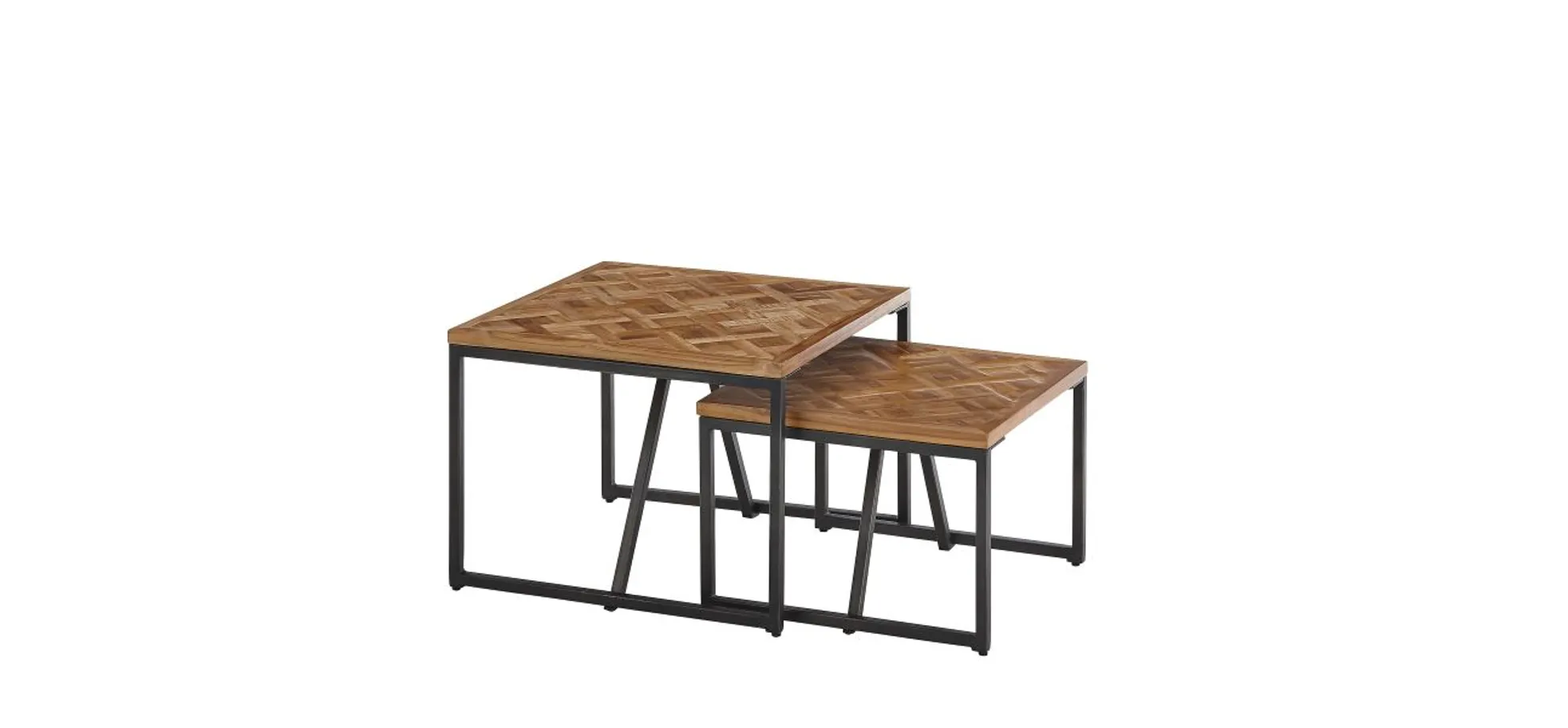 Couchtisch - 2er Set, B/H/T ca. 60x45x60 cm, Teakholz 