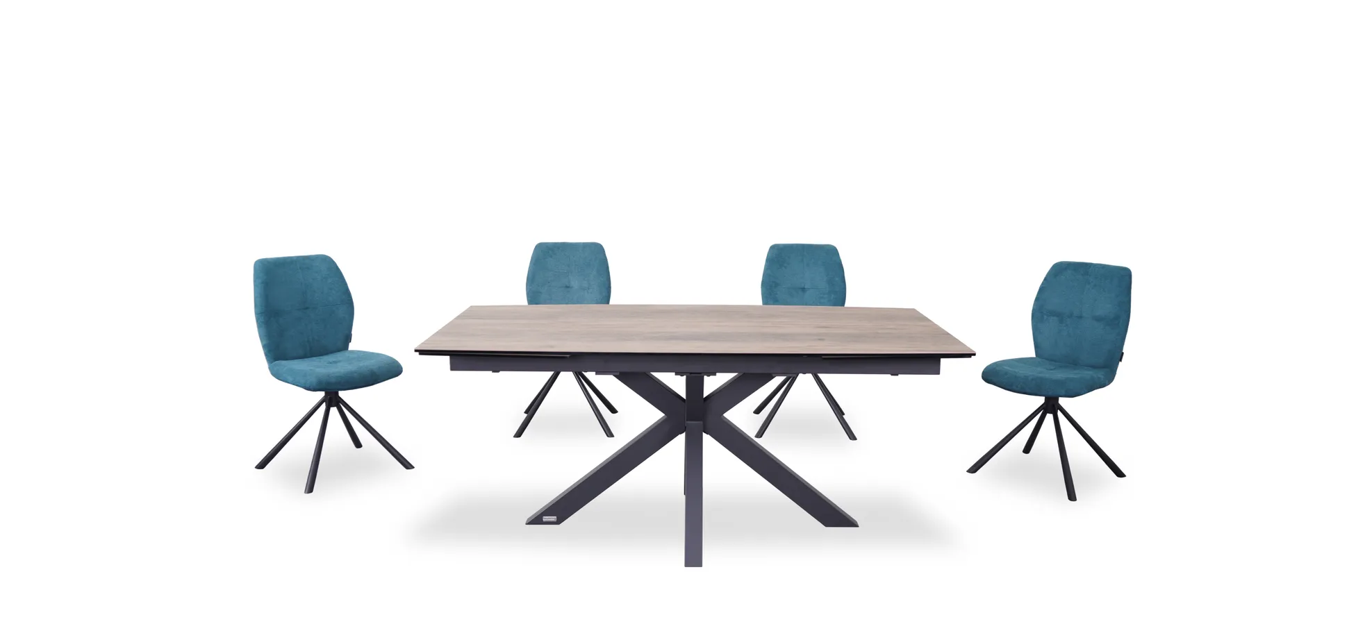 Esstisch, ausziehbar, Glaskeramik hellbraun - Melania