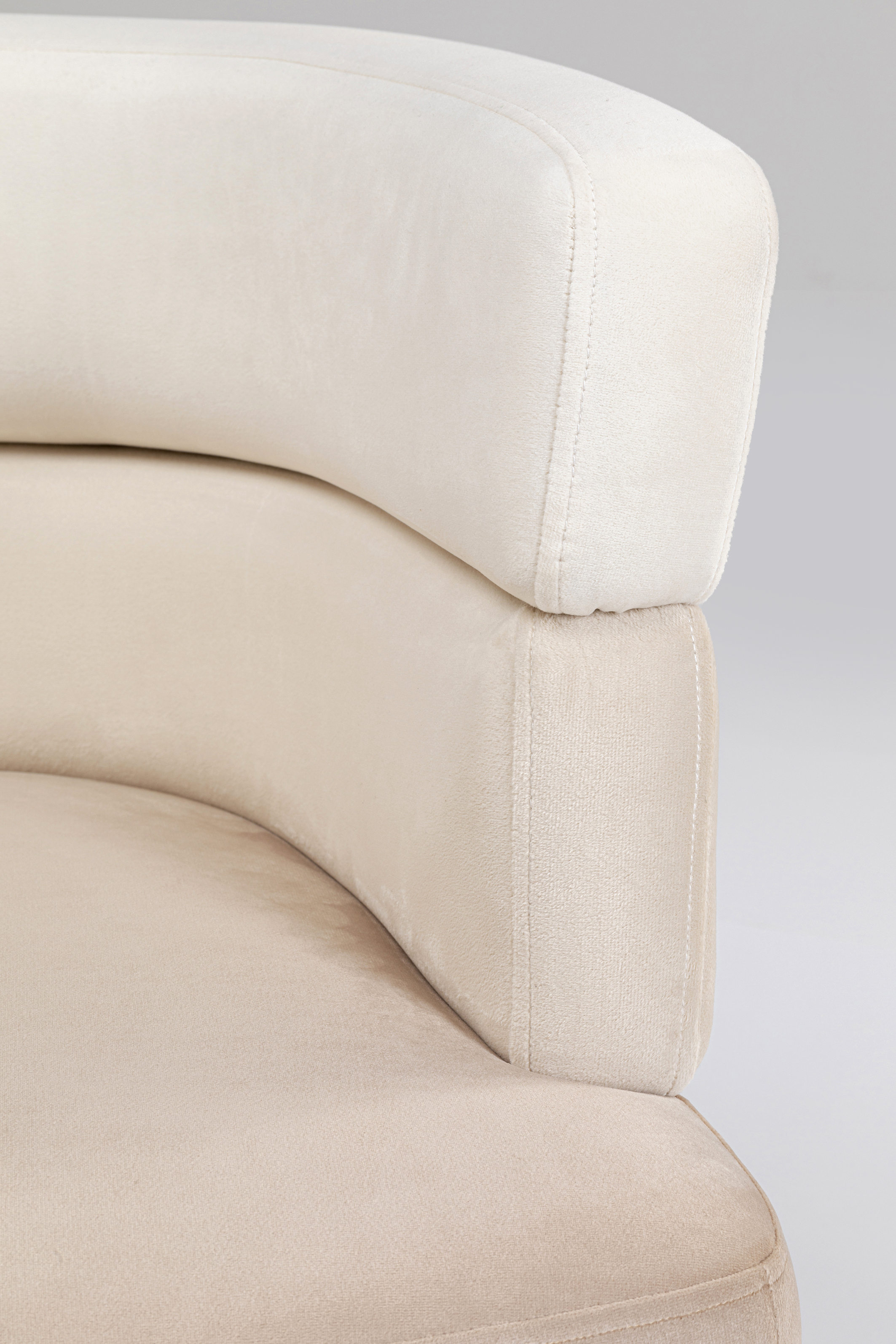 Sessel Sandwich, creme, Samtoptik - Sandwich