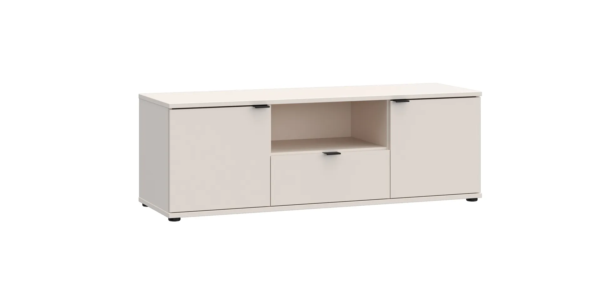 TV-Unterschrank, Sand, 2 Türen, 1 Schub - Finella