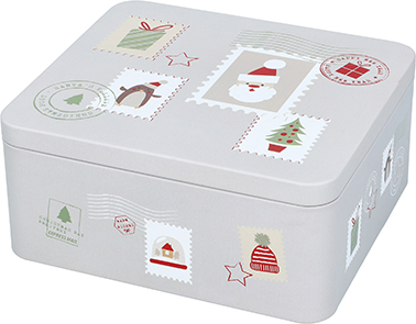 Gebäckdosenset Dear Santa, groß - L + XL, eckig