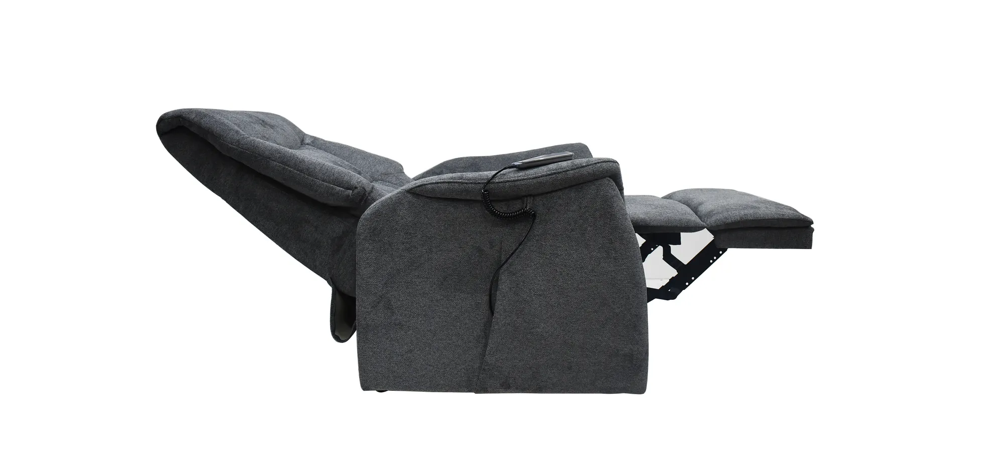 Fernsehsessel, dunkelgrau, 2-motorisch - Mailo