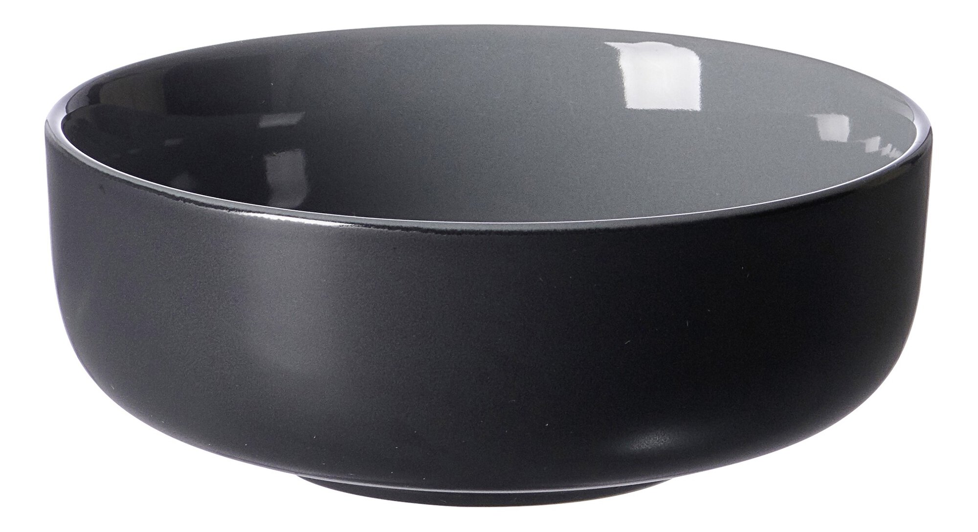 Müslischale Jasper Schwarz 14 cm - Steinzeug, spülmaschinenfest, zylindrisch, schwarz