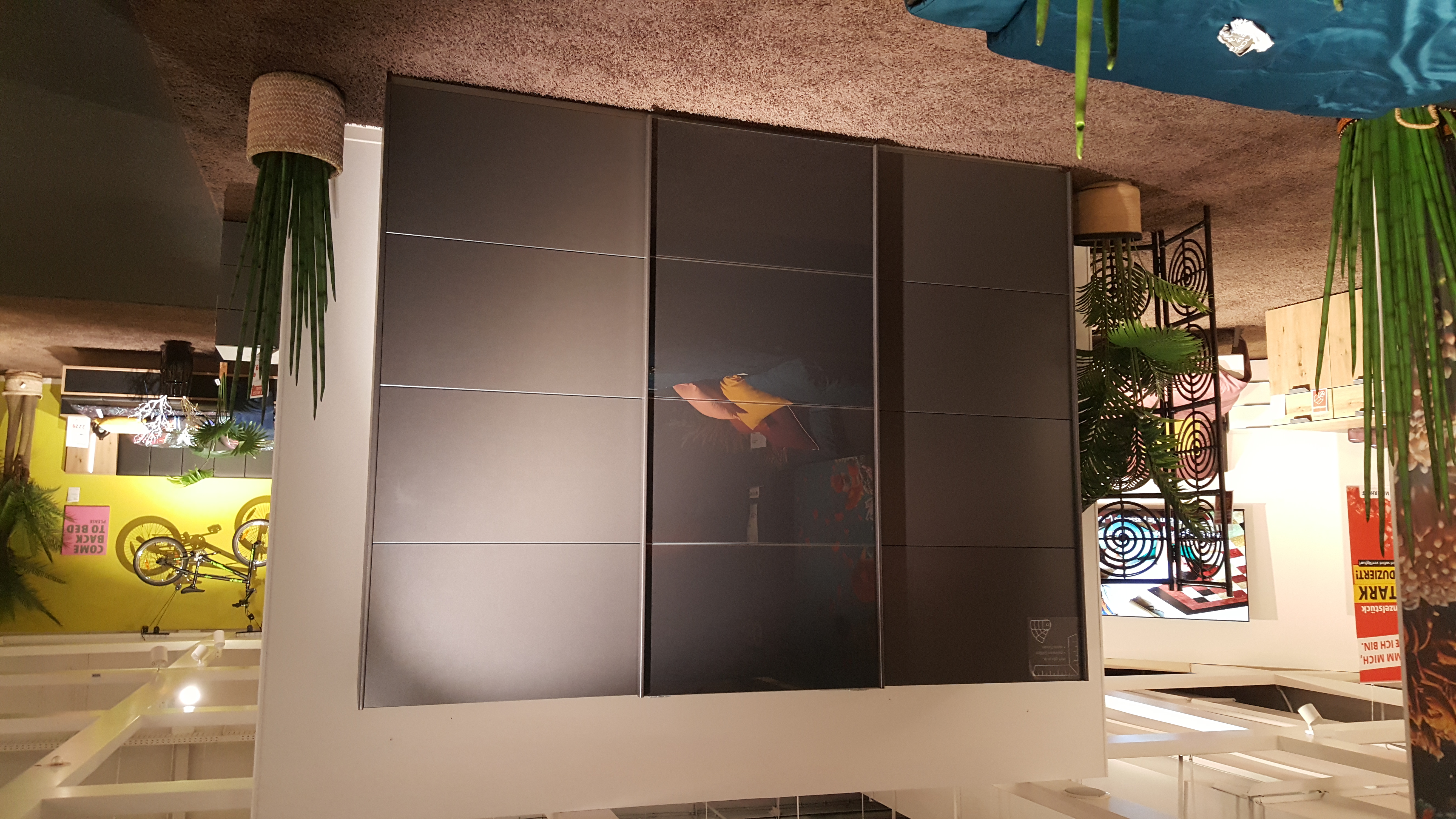 Schwebetürenschrank, Korpus, grau - Rivasa/Raila