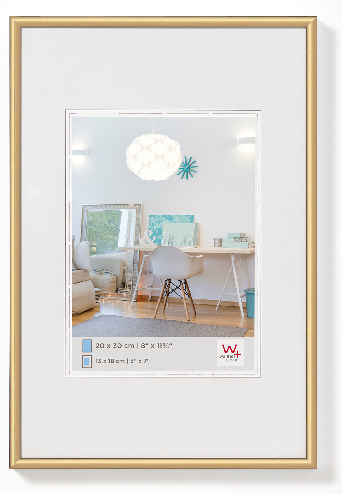 Bilderrahmen, New Lifestyle, Kunststoffprofil - 24X30 GOLD