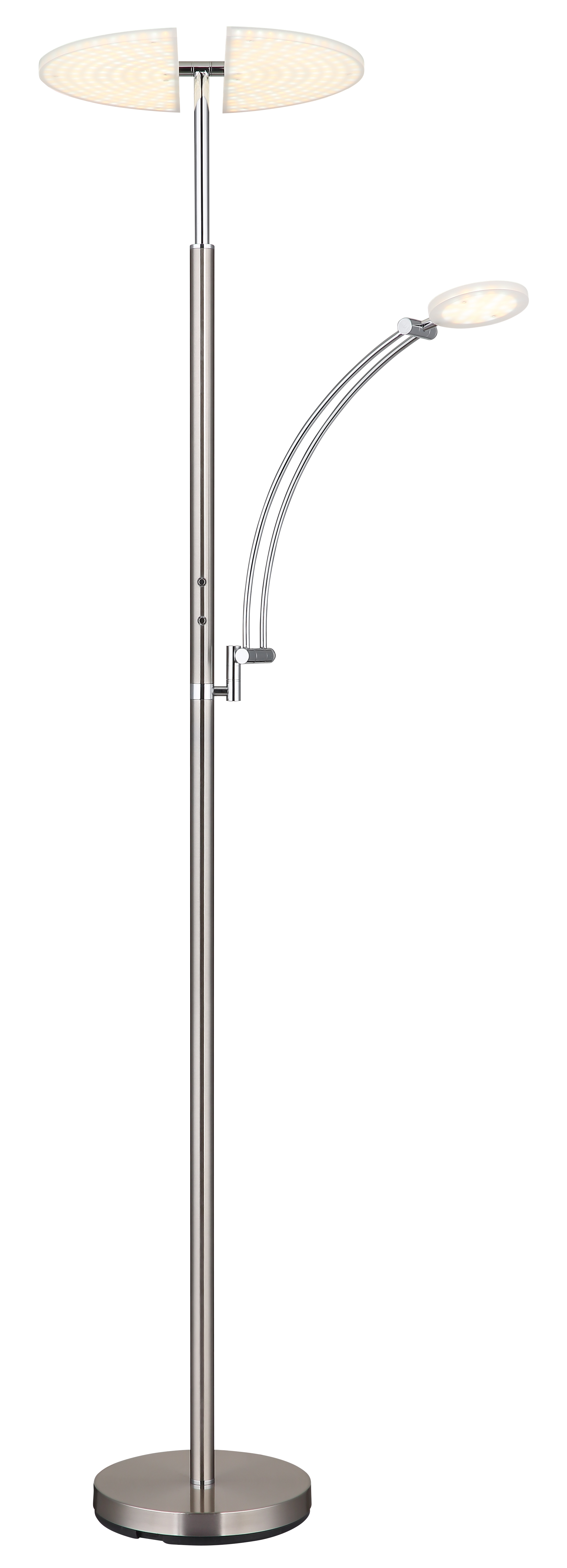 Deckenfluter TIRANA - Metall Nickel matt, LED