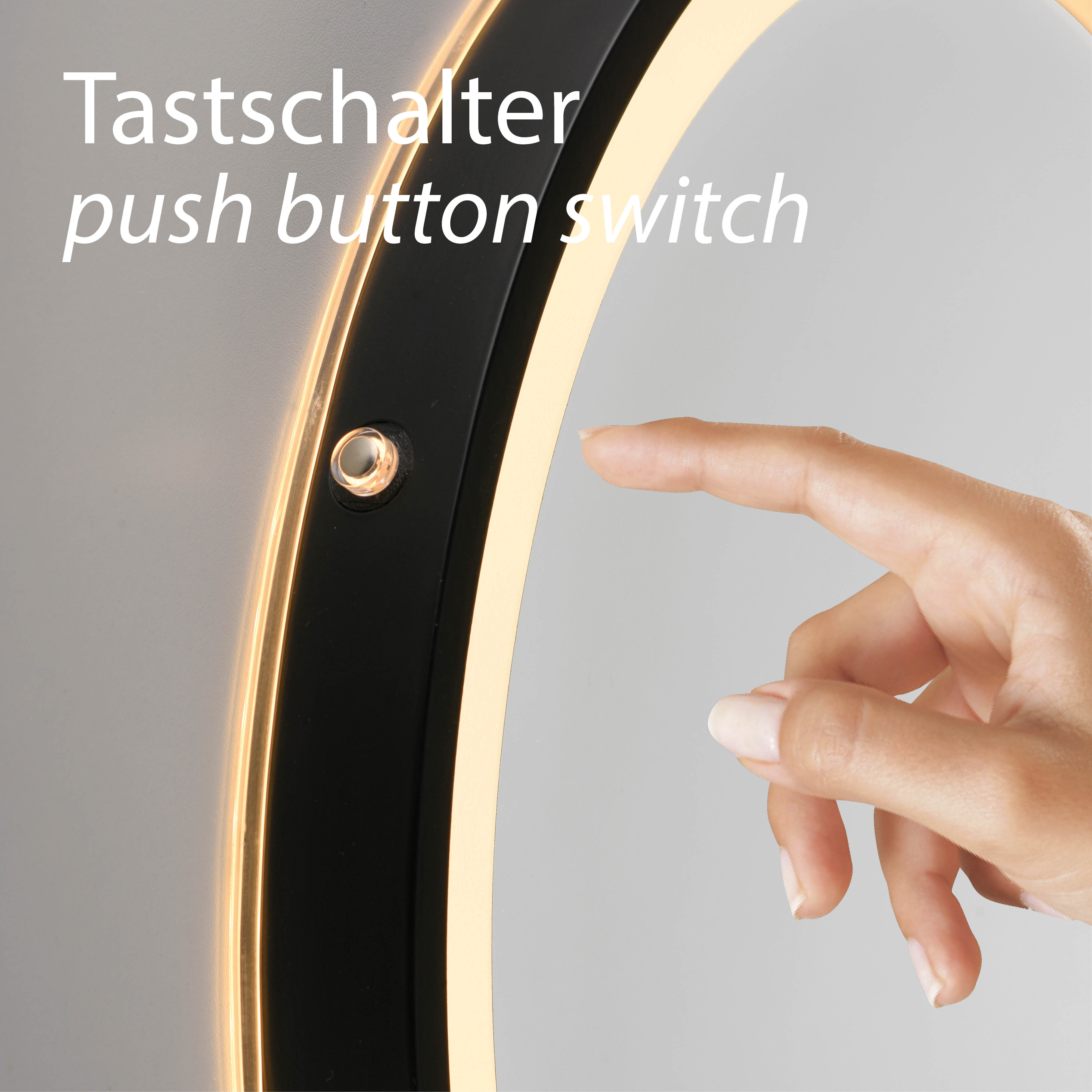 Spiegel VIDRO - schwarz, inkl. abnehmbarer Powerbank