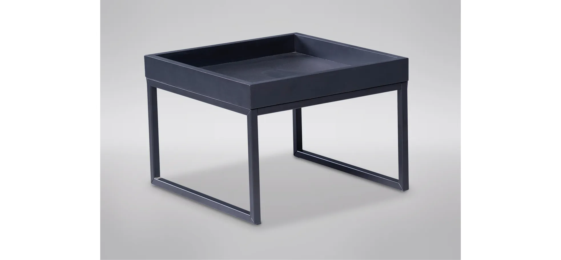 Couchtisch, Kernbuche massiv schwarz - Mirja