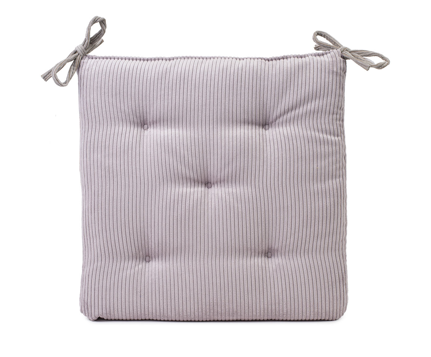 Sitzkissen Capri, Cordoptik - 40x40cm, 100% Polyester, silber