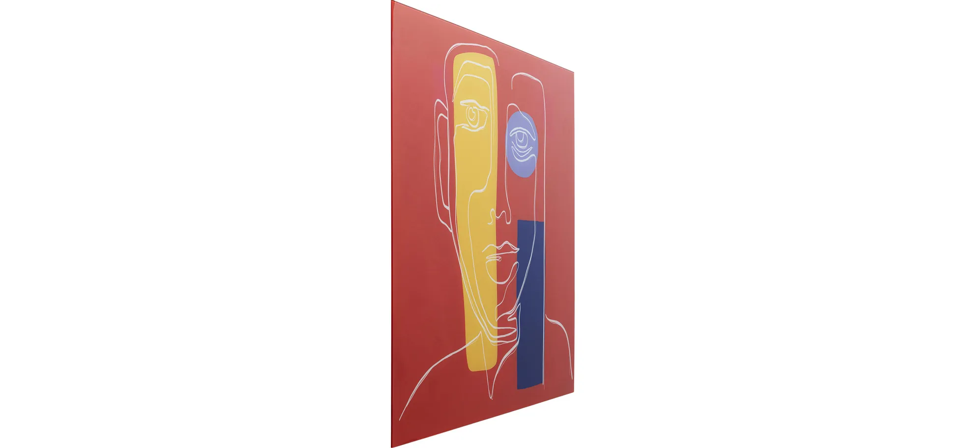 Glasbild - LB ca. 100x100 cm, Rot