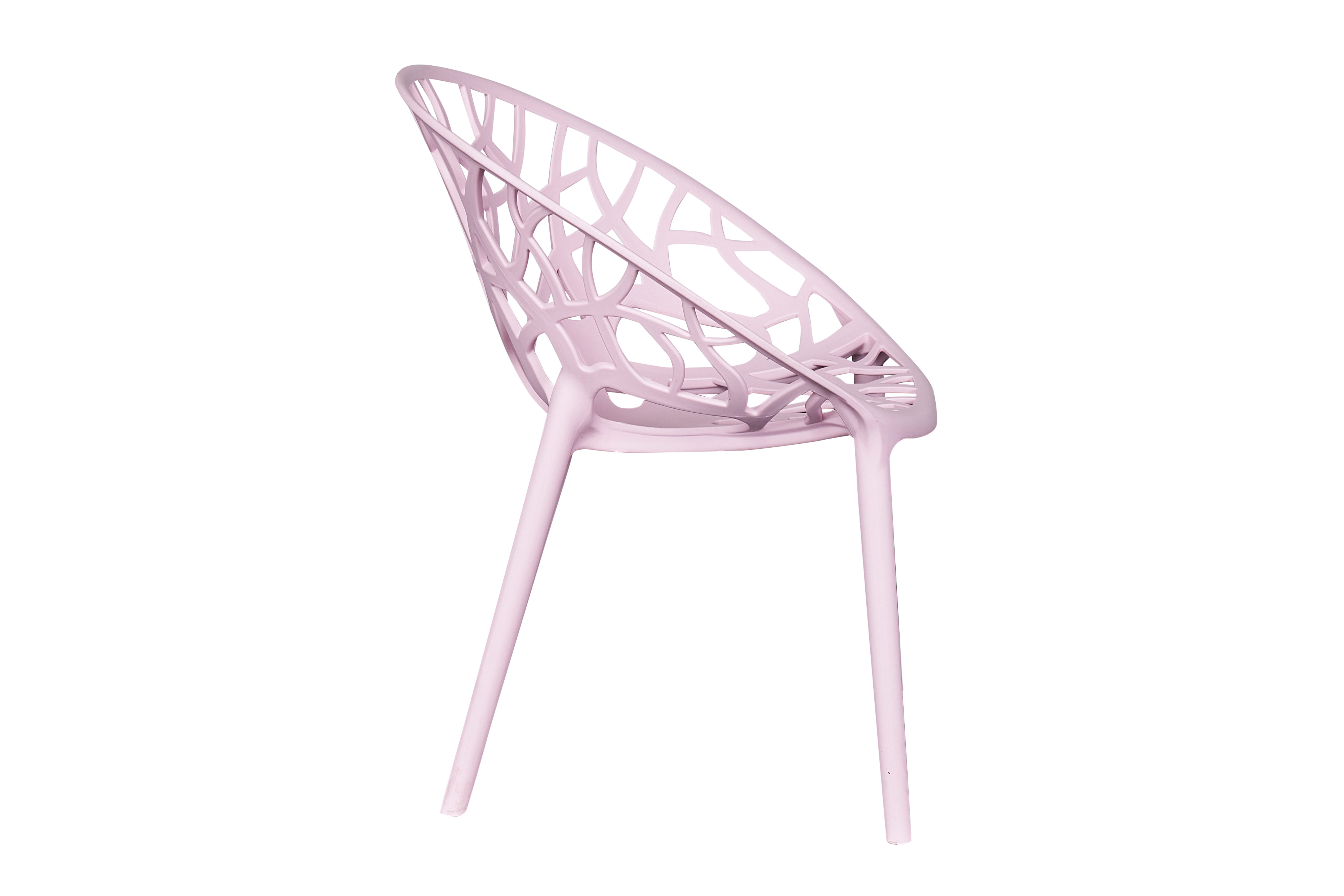 Stuhl stapelbar, Struckturdesign, rosa - Vomo