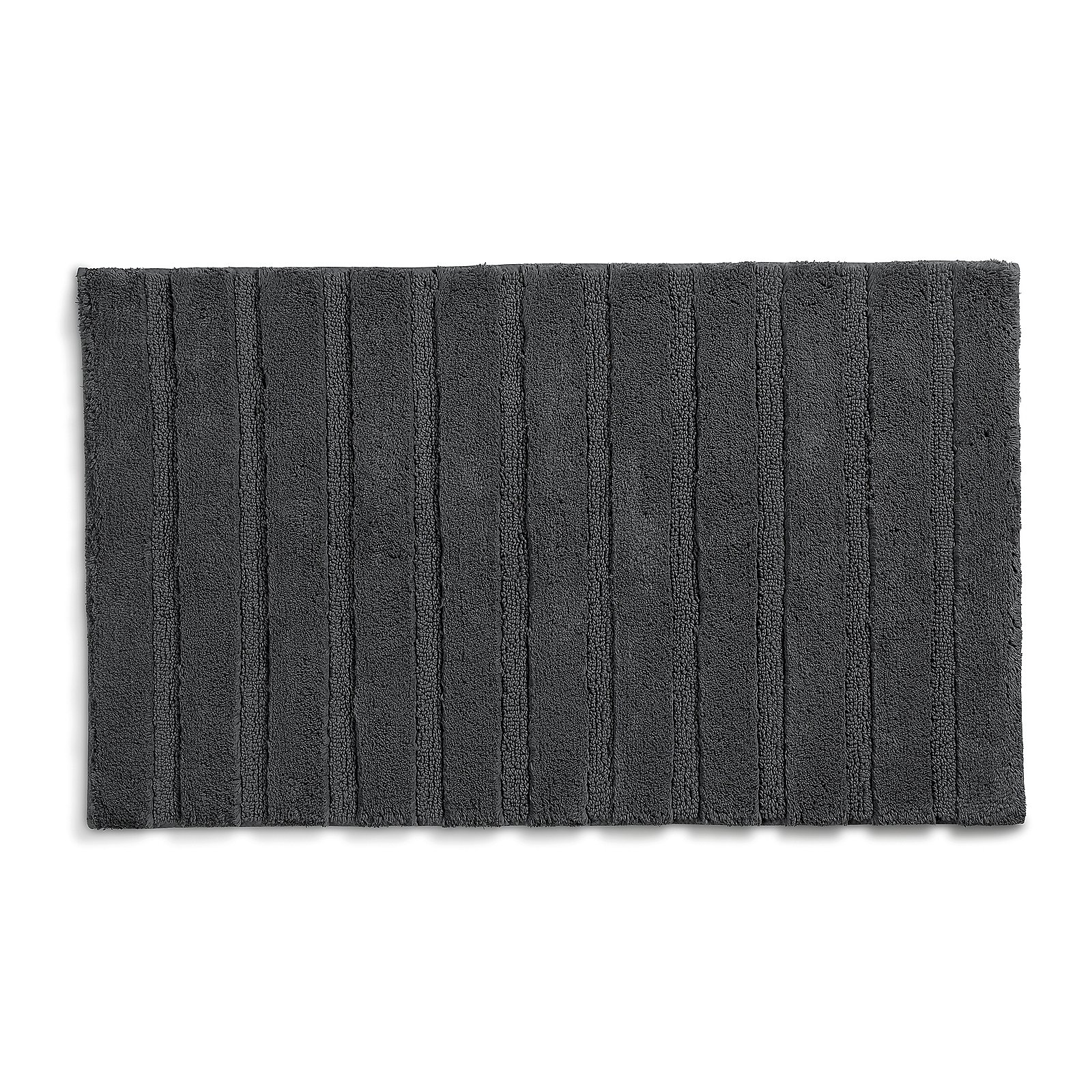 Badematte Megan 60x1,6x100 cm - 100%Baumwolle granitgrau