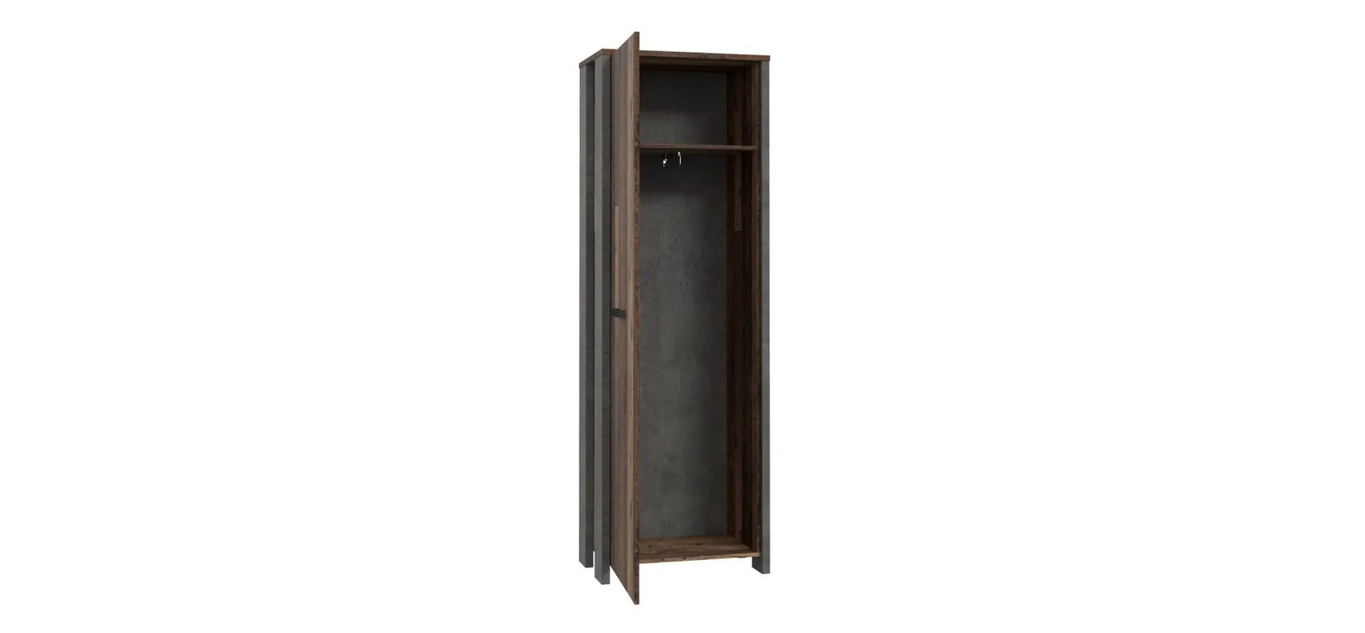 Garderobenschrank FEA - Vintage Dekor, Betonoptik