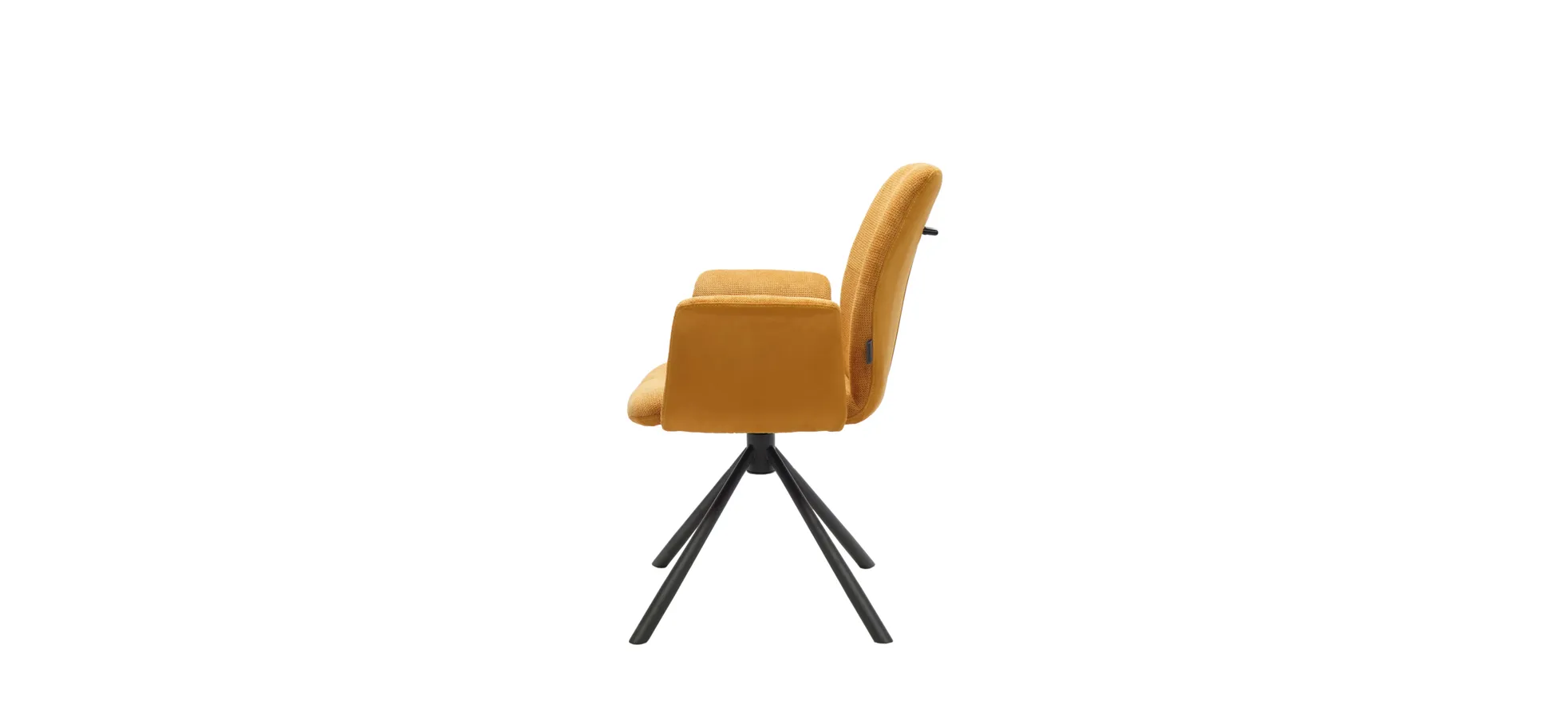 Vierfußstuhl mit Armlehnen, Stoff Mustard - Manoa