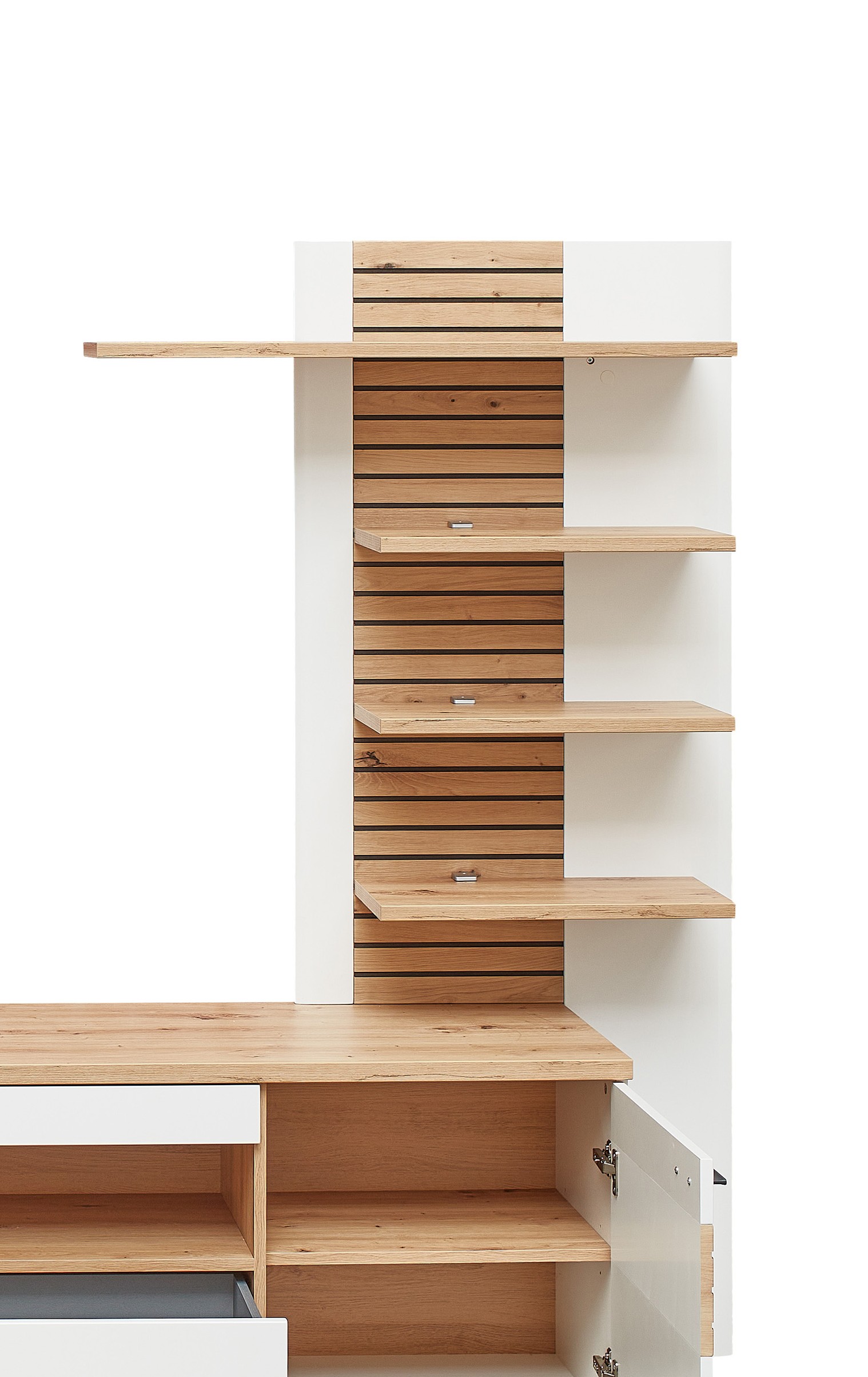 Wandpaneel, weiß matt MDF, Leistenoptik - LS25 Duron