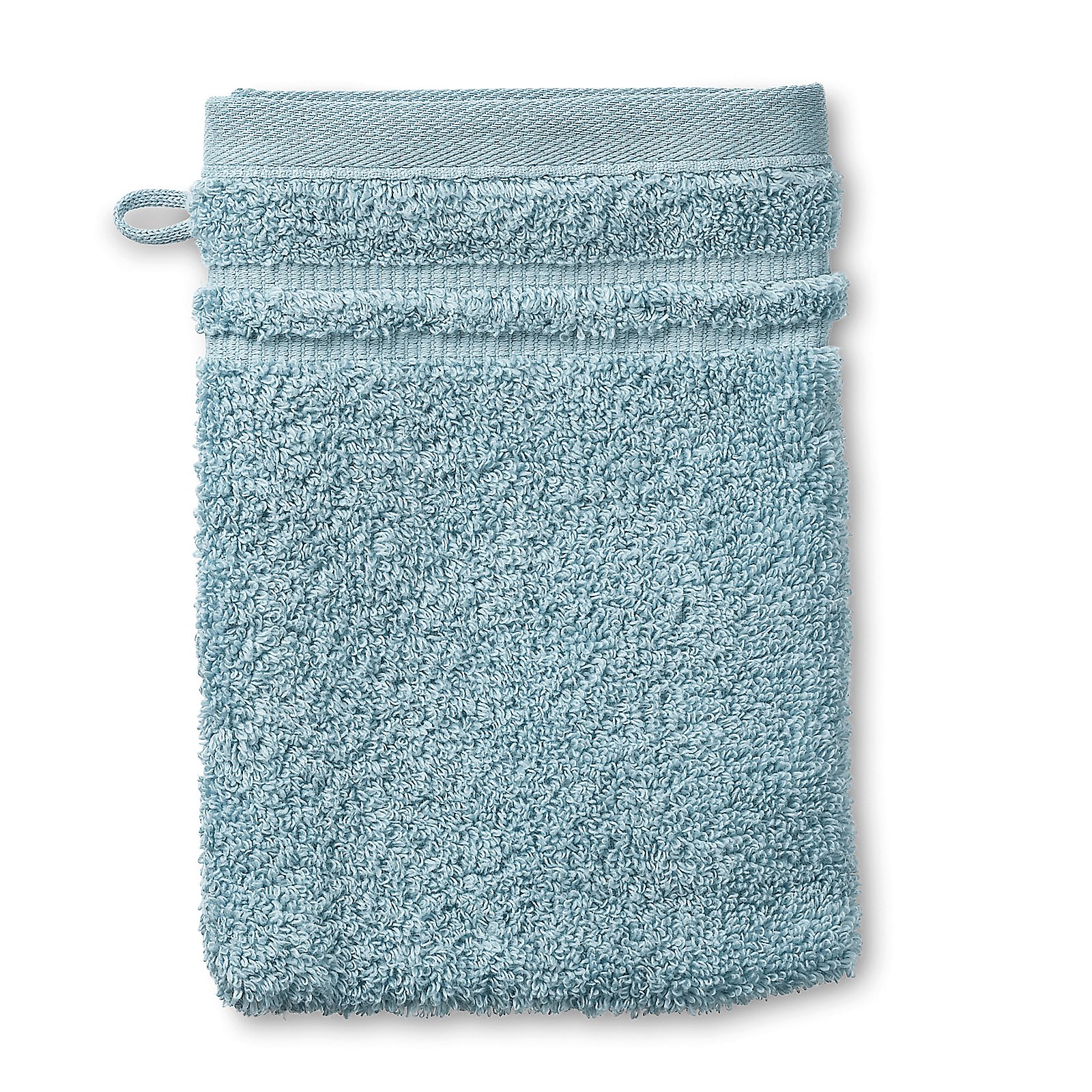 Waschhandschuh Leonora 21x15 cm - 100%Baumwolle Premium nebelblau