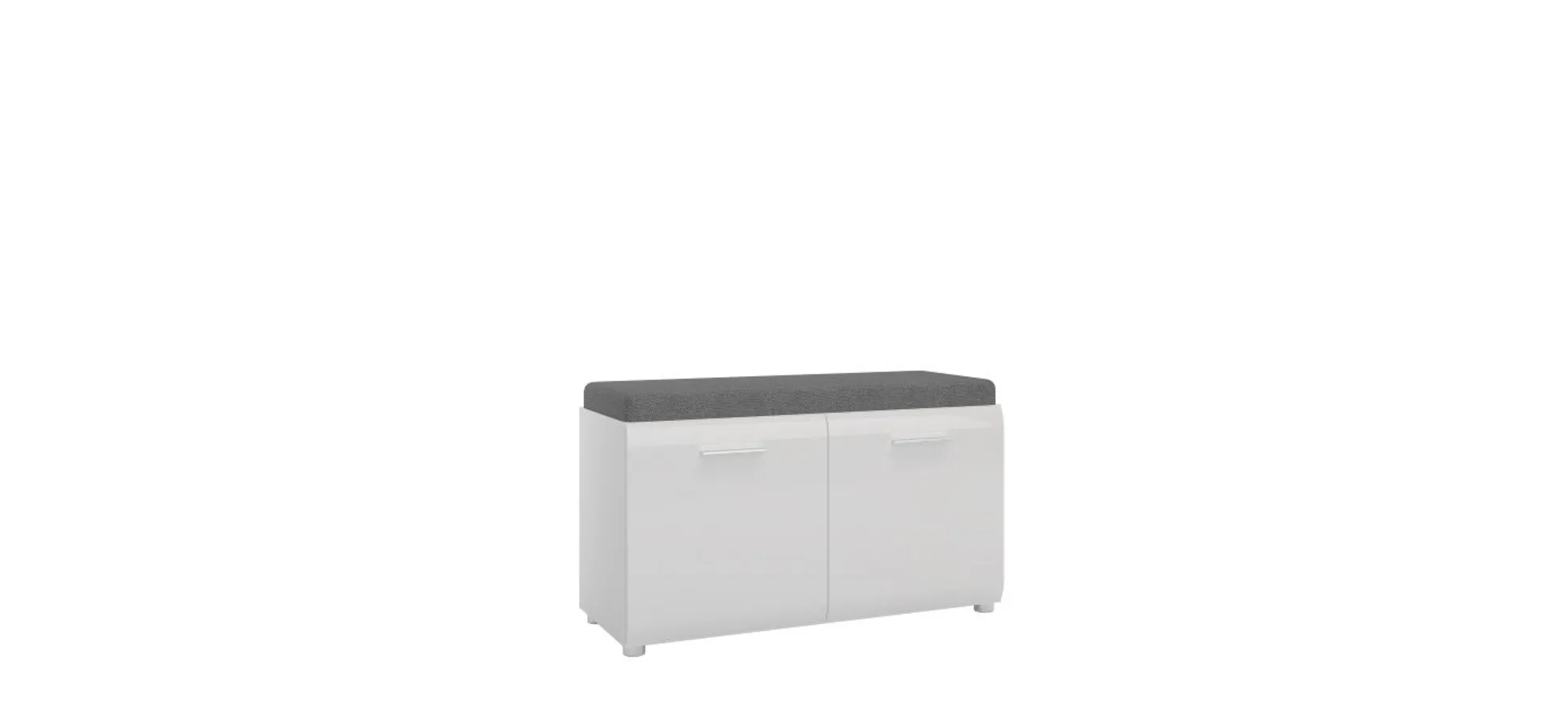 Schuhbank, MDF weiß hochglanz - Werena