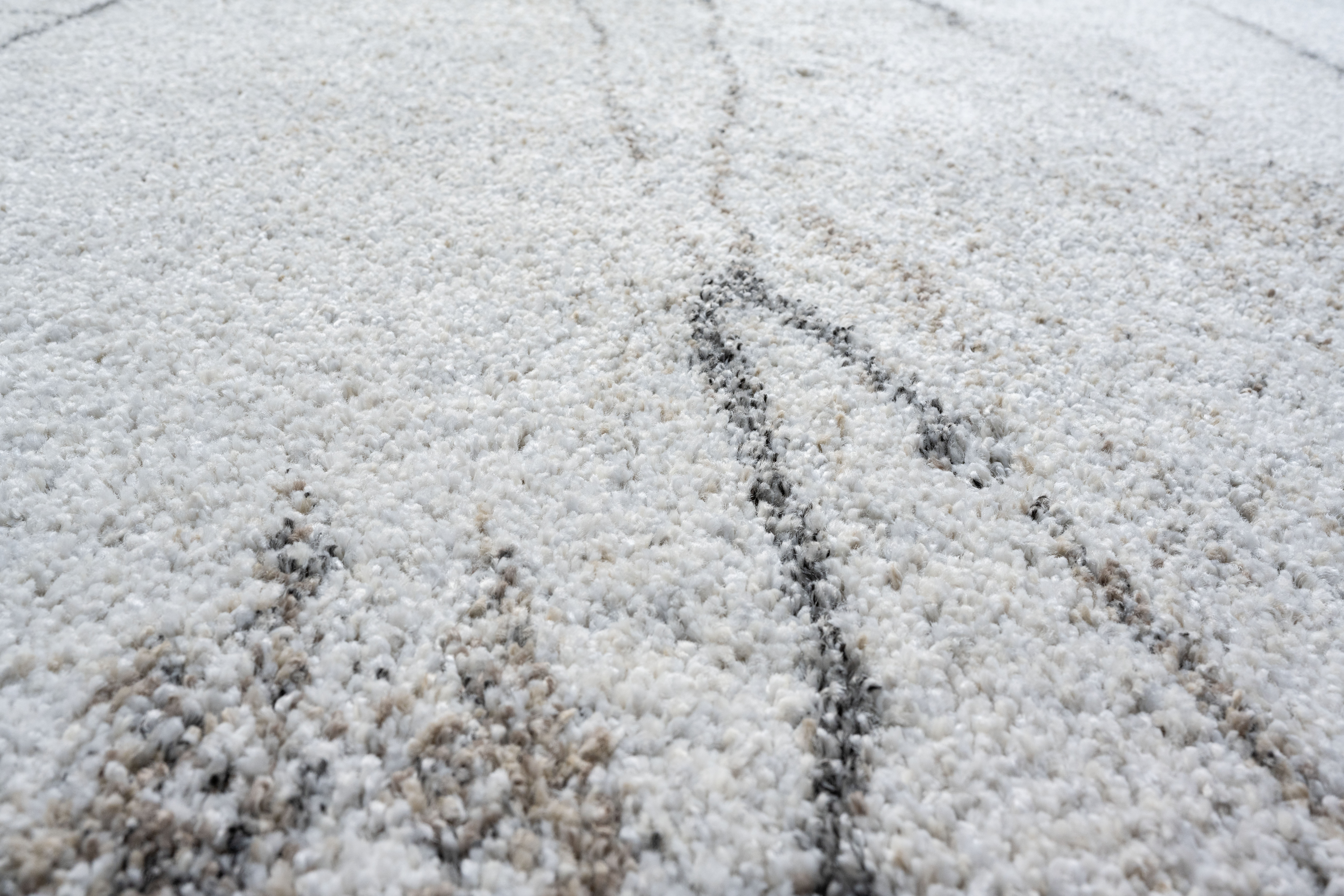 Webteppich, weiß-braun-grau, 160x230 cm - Rehari