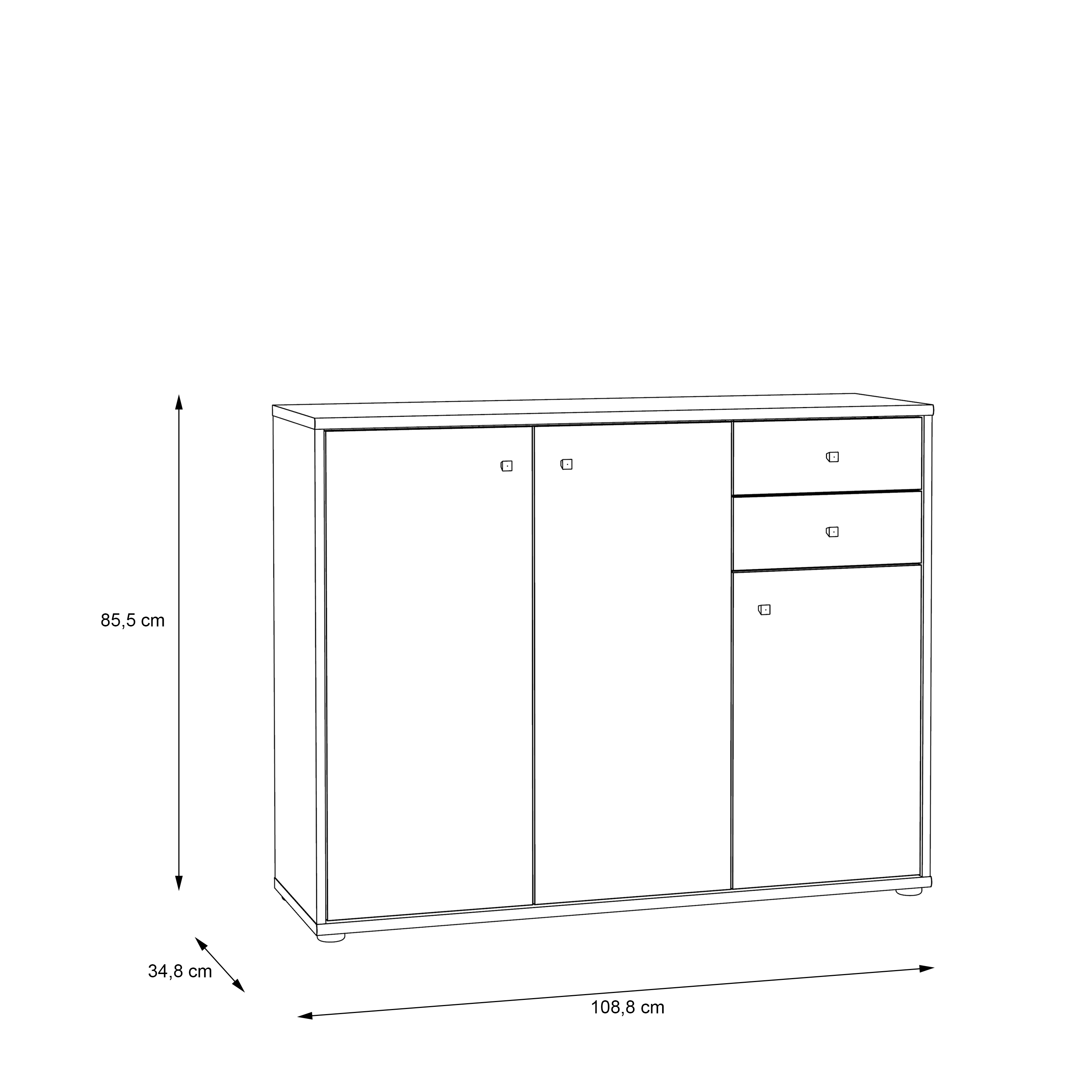 Kommode, Sonoma Oak - Faik